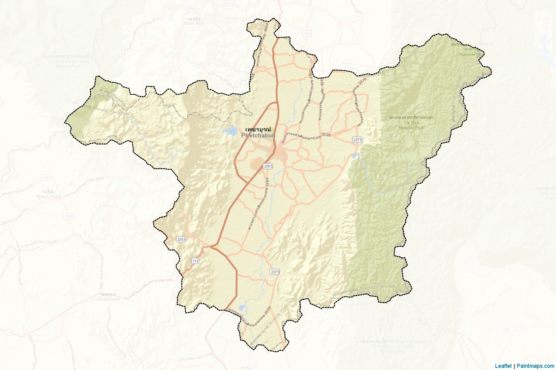 Muang Phetchabun (Phetchabun) Haritası Örnekleri-2