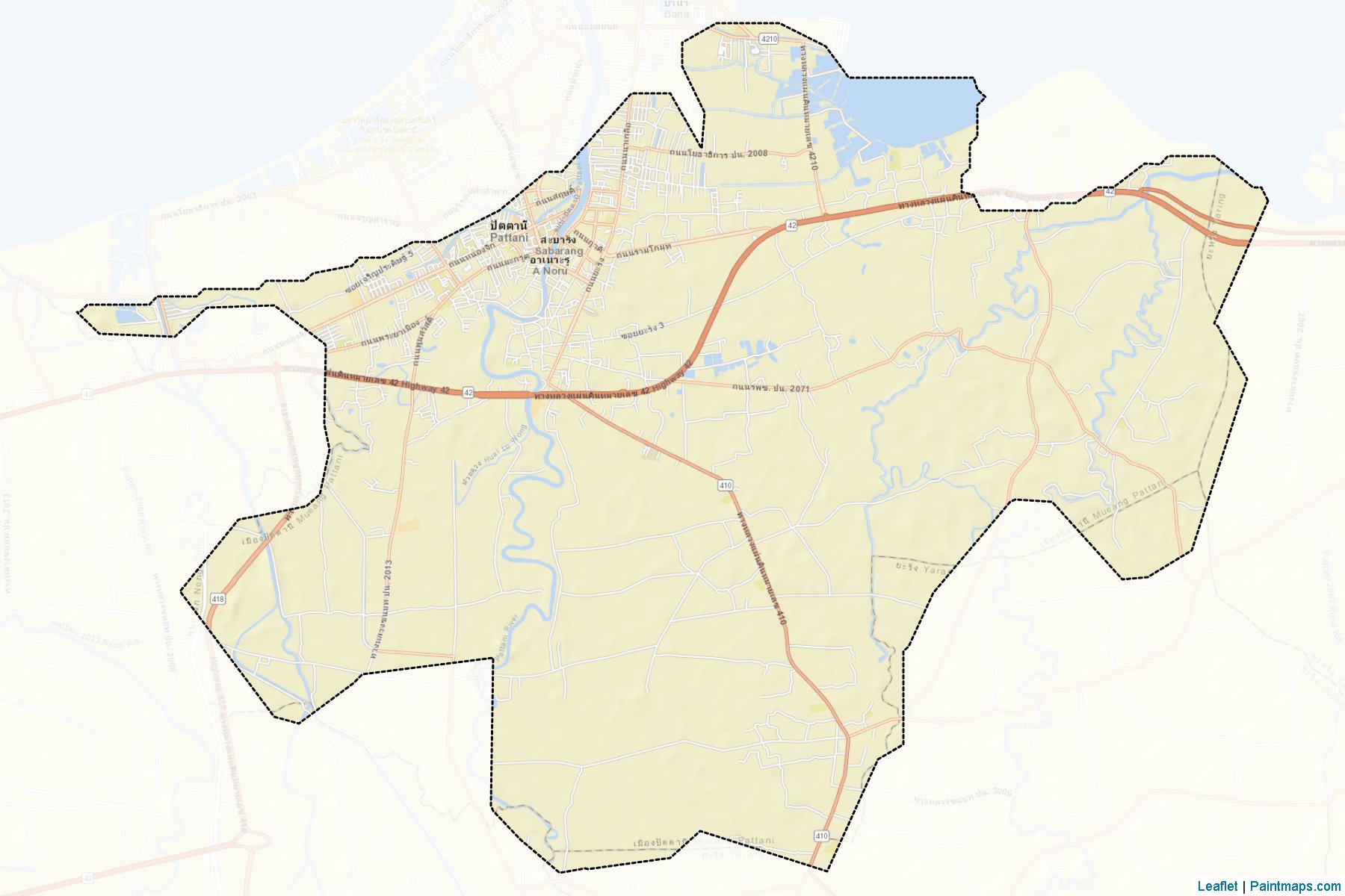 Pattani (Pattani) Map Cropping Samples-2