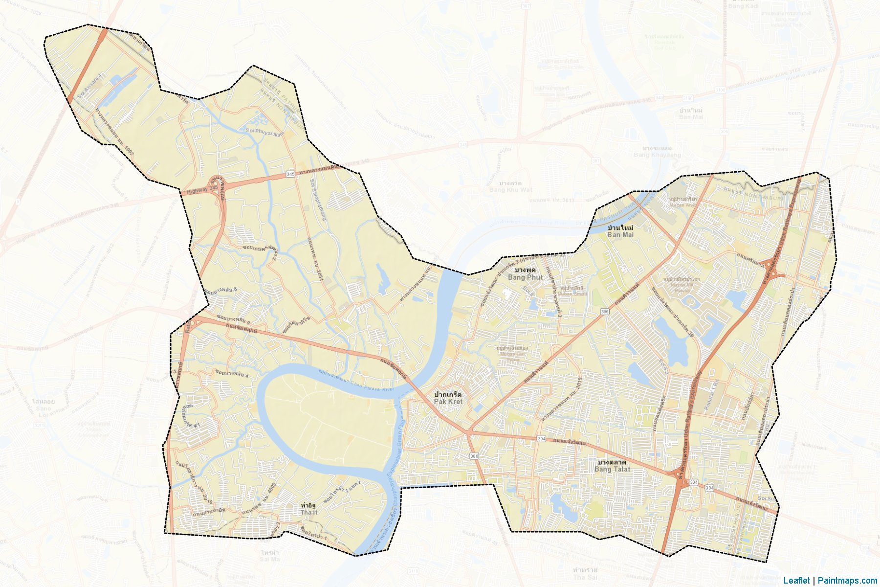 Pak Kret (Nonthaburi) Haritası Örnekleri-2