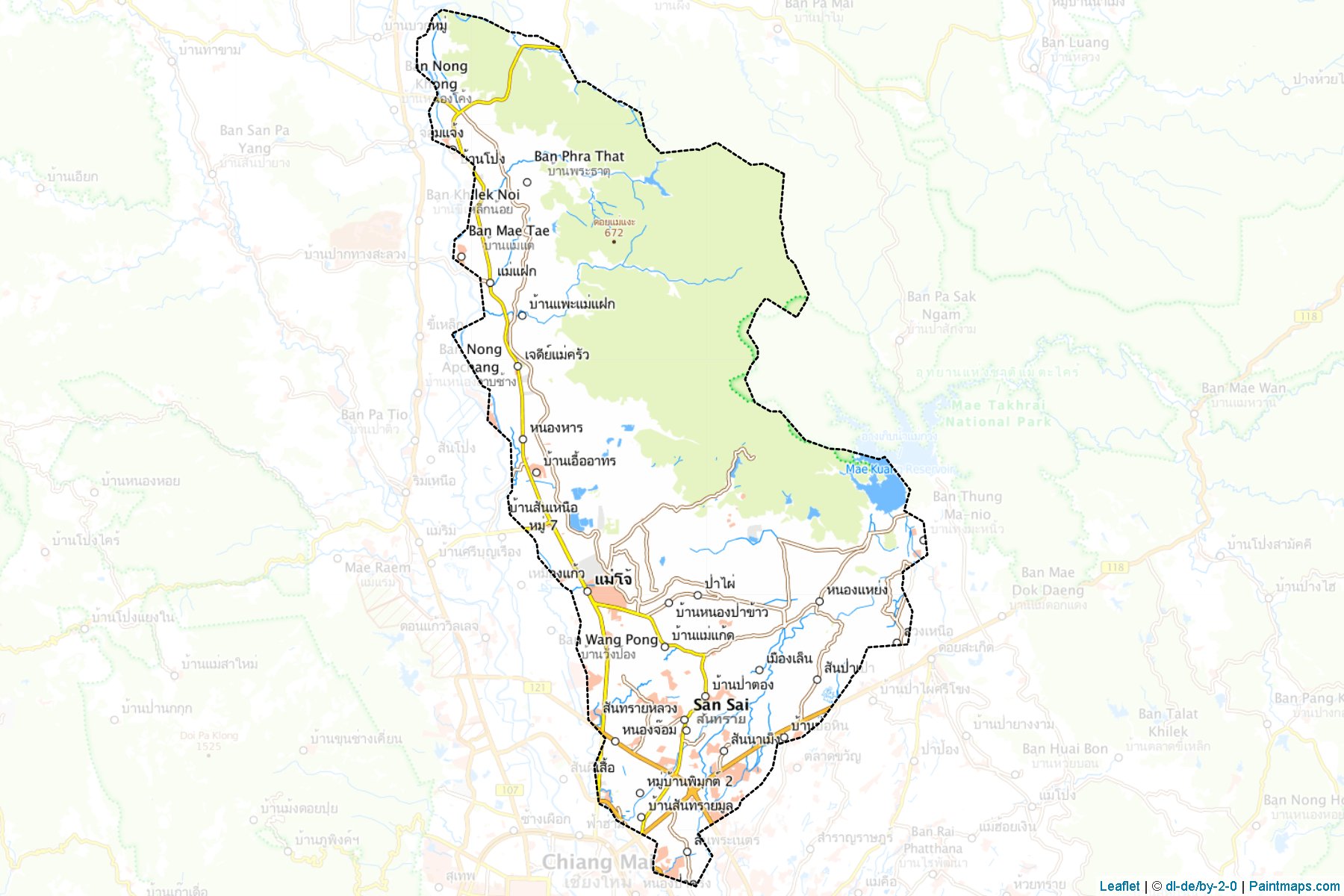 San Sai (Chiang Mai) Map Cropping Samples-1