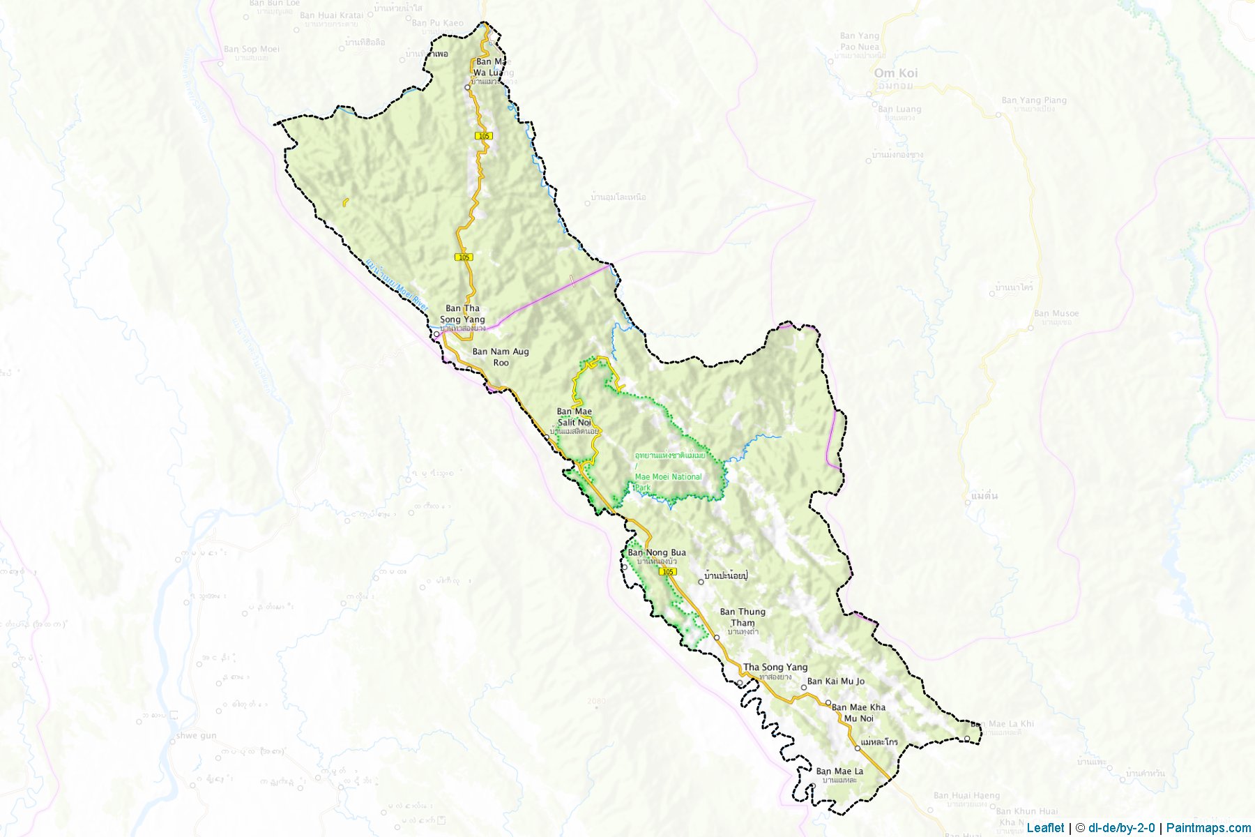 Muestras de recorte de mapas Tha Song Yang (Tak)-1