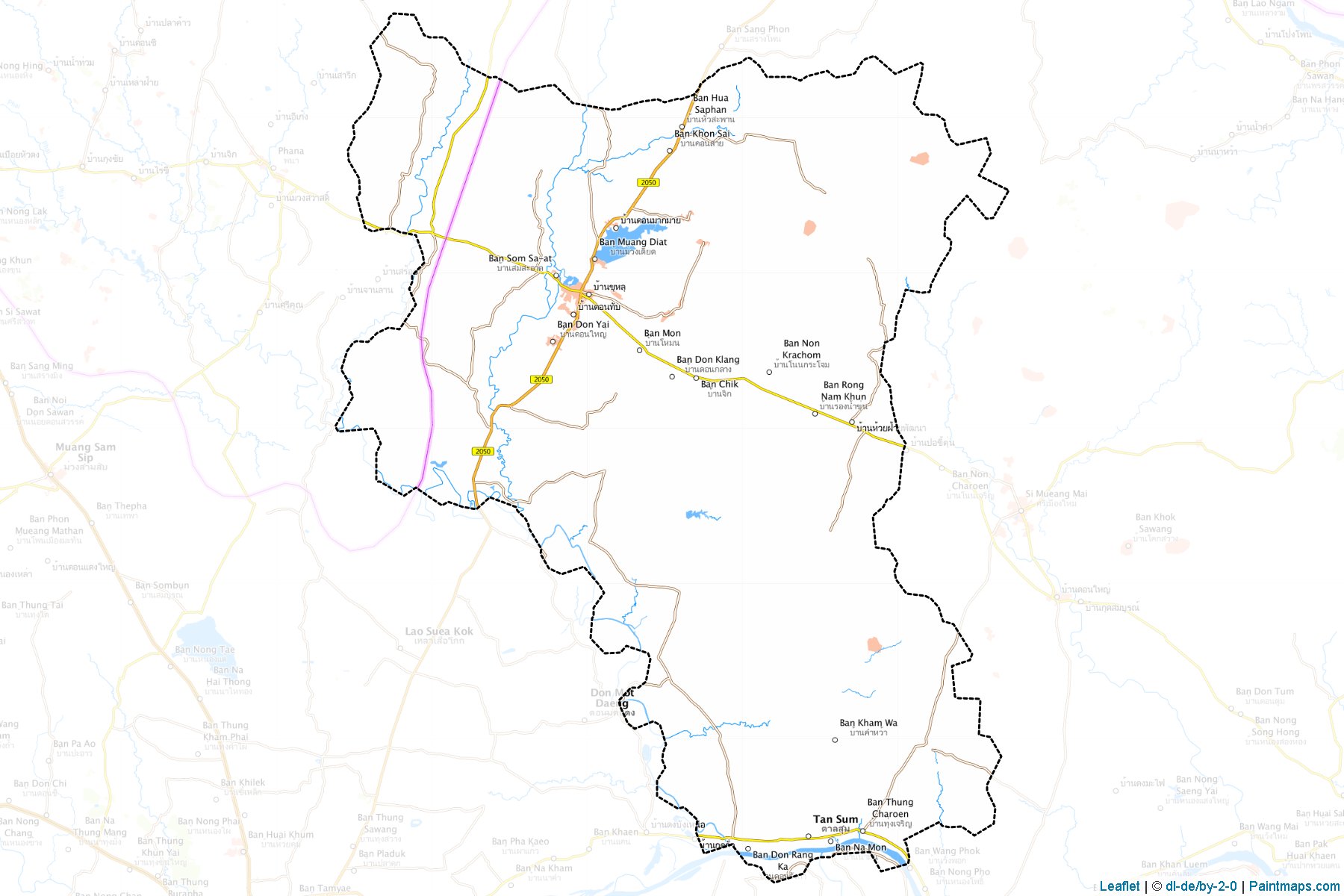 Trakan Phuet Phon (Ubon Ratchathani) Map Cropping Samples-1