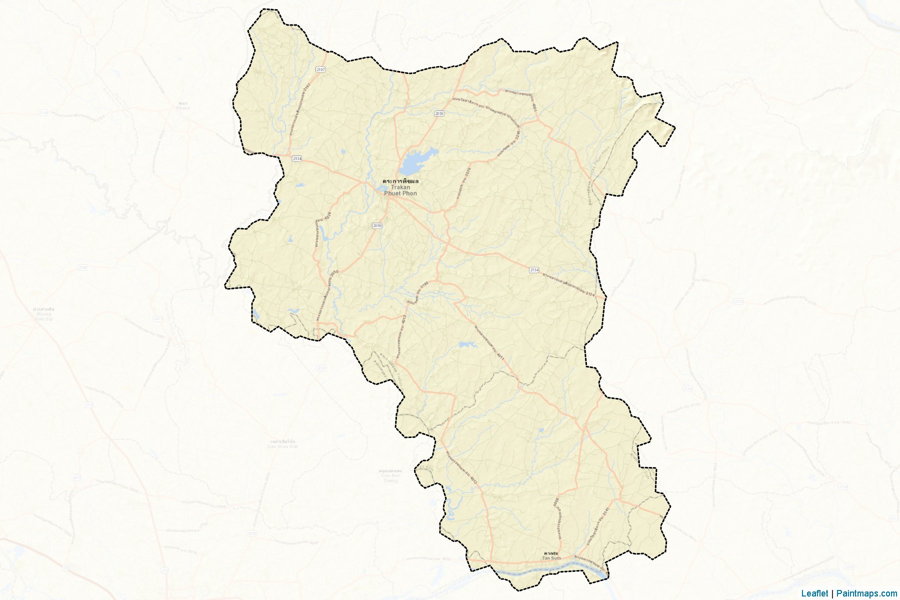 Trakan Phuet Phon (Ubon Ratchathani) Map Cropping Samples-2