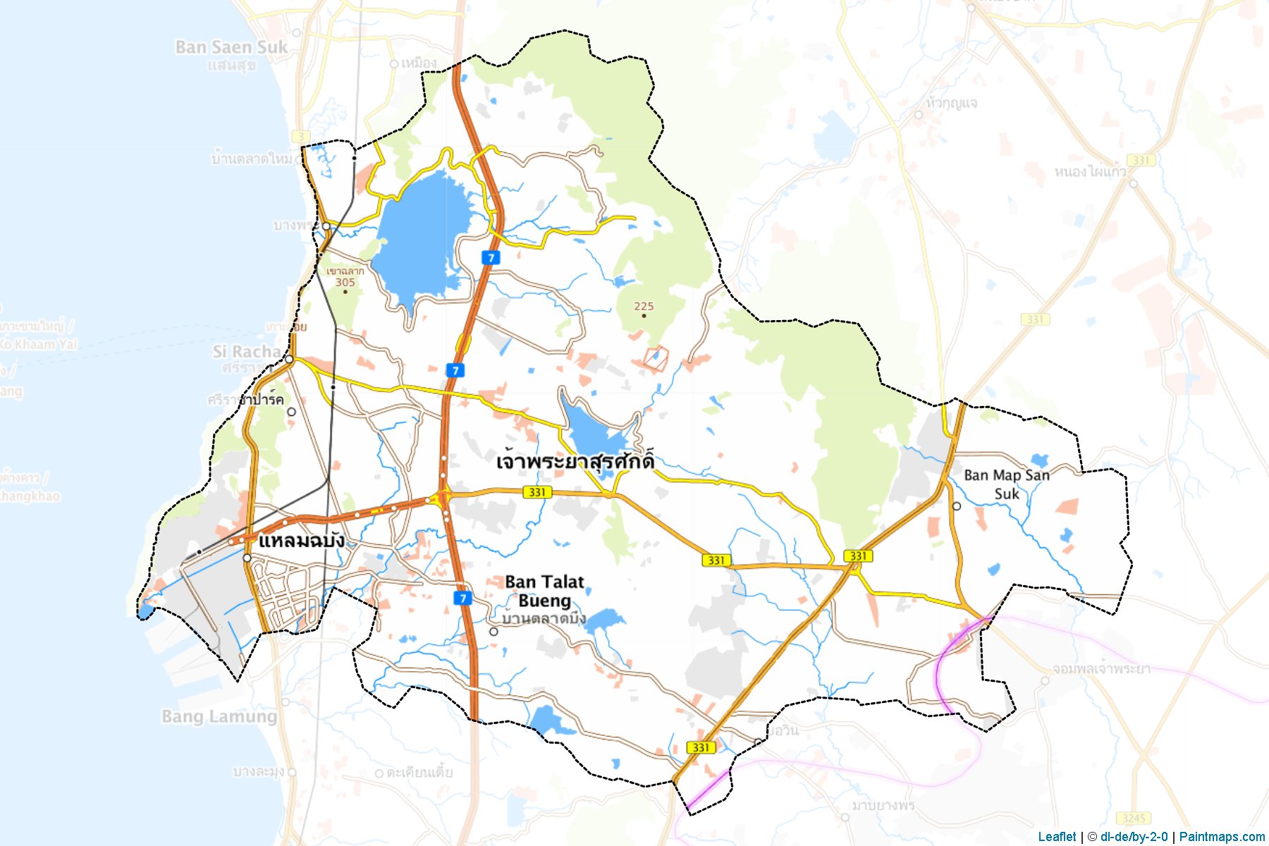 Si Racha (Chonburi) Map Cropping Samples-1