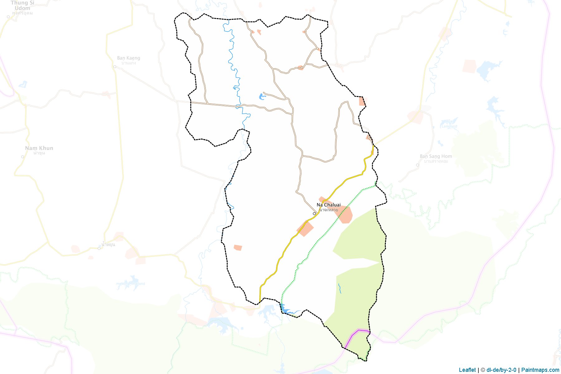 Muestras de recorte de mapas Na Chaluai (Ubon Ratchathani)-1