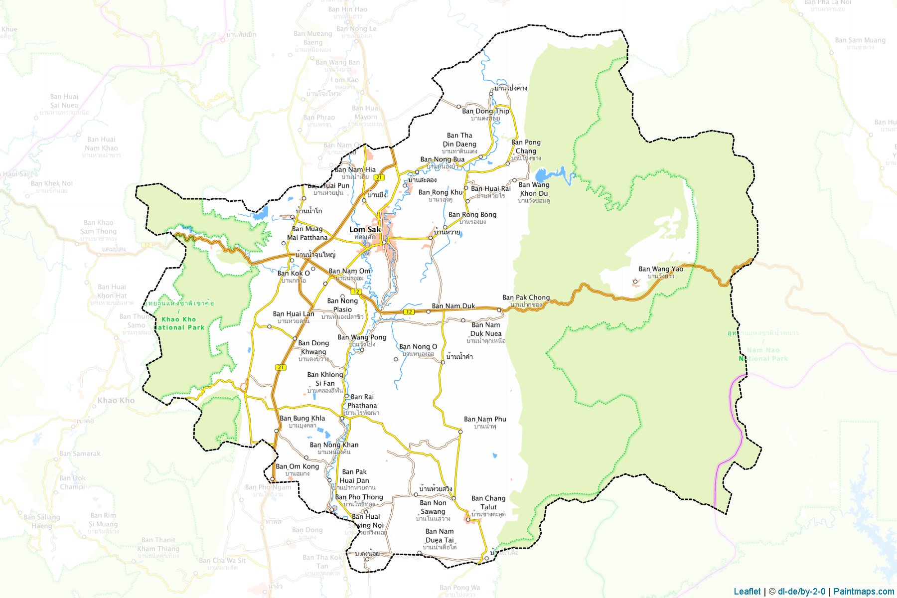 Lom Sak (Phetchabun) Haritası Örnekleri-1