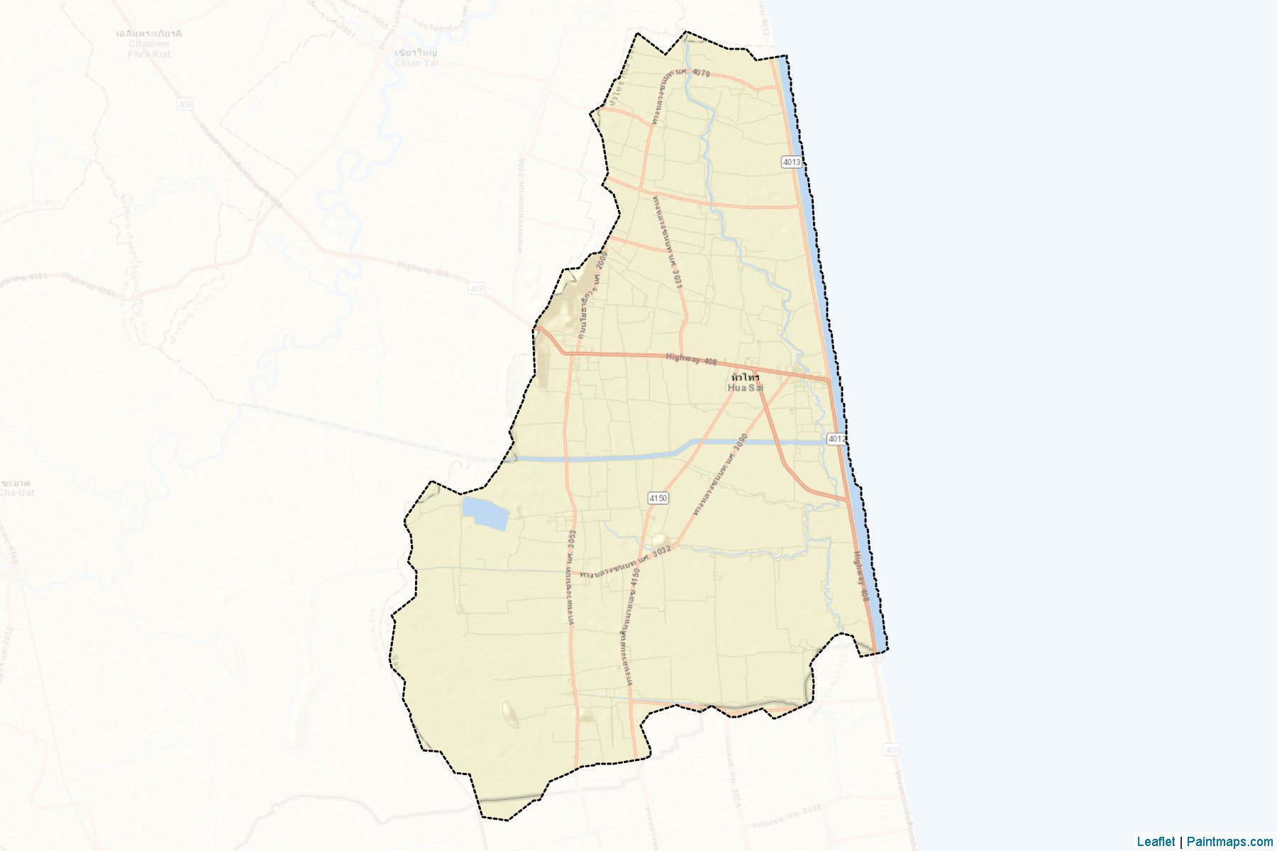 Muestras de recorte de mapas Hua Sai (Nakhon Si Thammarat)-2