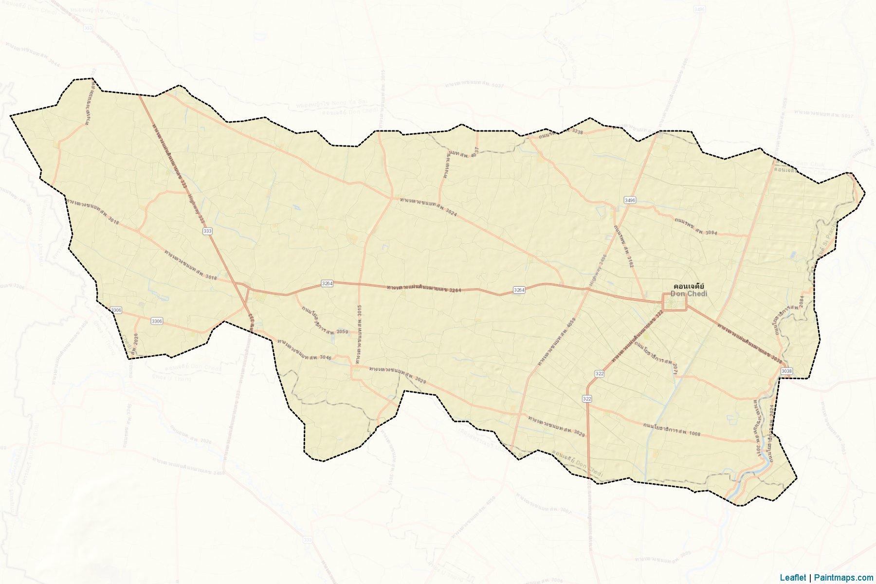 Muestras de recorte de mapas Don Chedi (Suphan Buri)-2