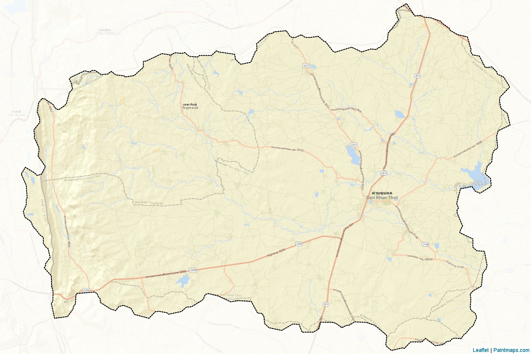 Dan Khun Thot (Nakhon Ratchasima) Map Cropping Samples-2