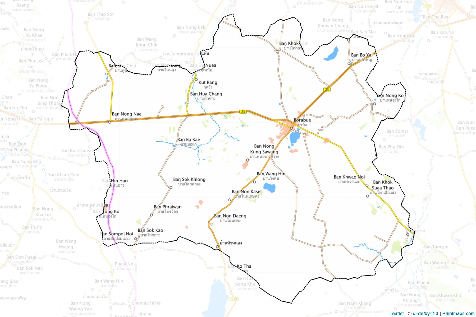 Muestras de recorte de mapas Borabu (Maha Sarakham)-1