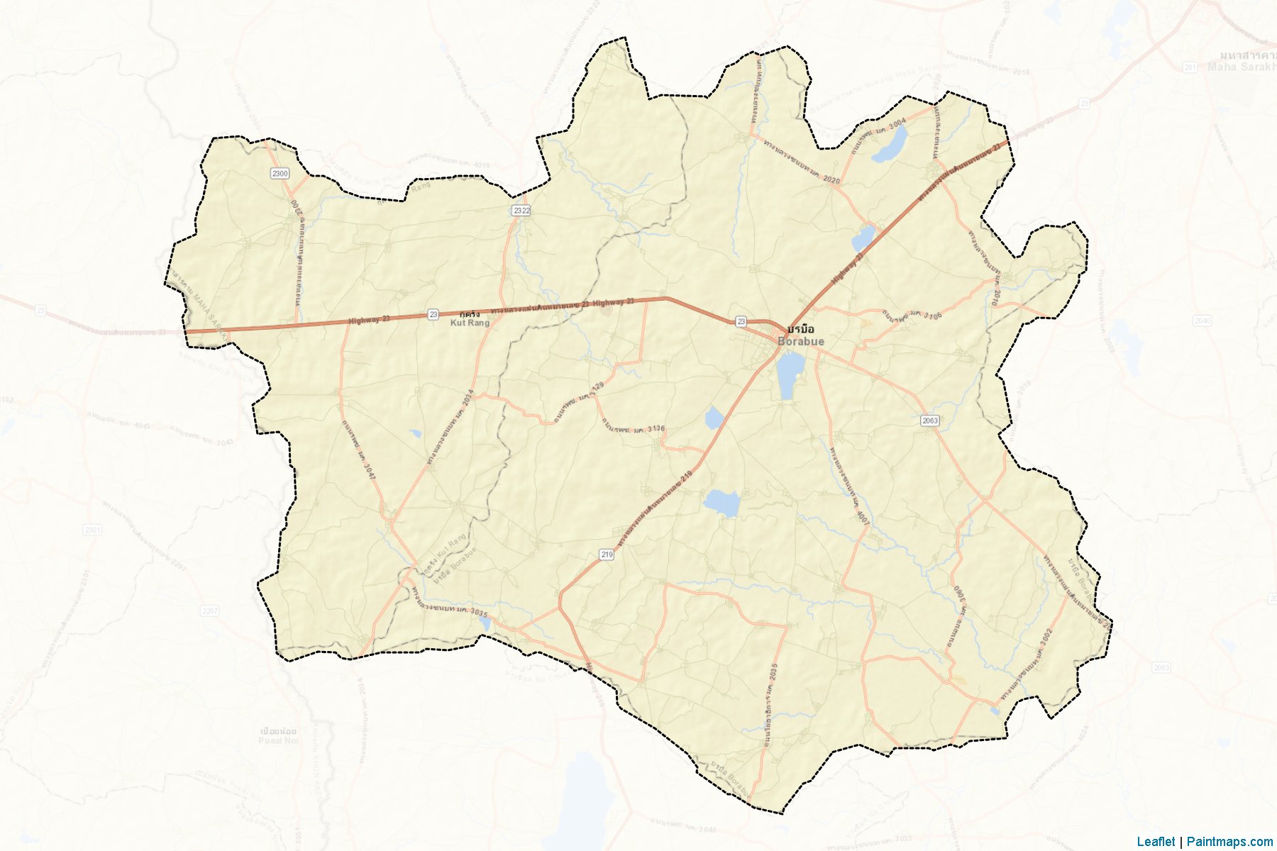 Muestras de recorte de mapas Borabu (Maha Sarakham)-2