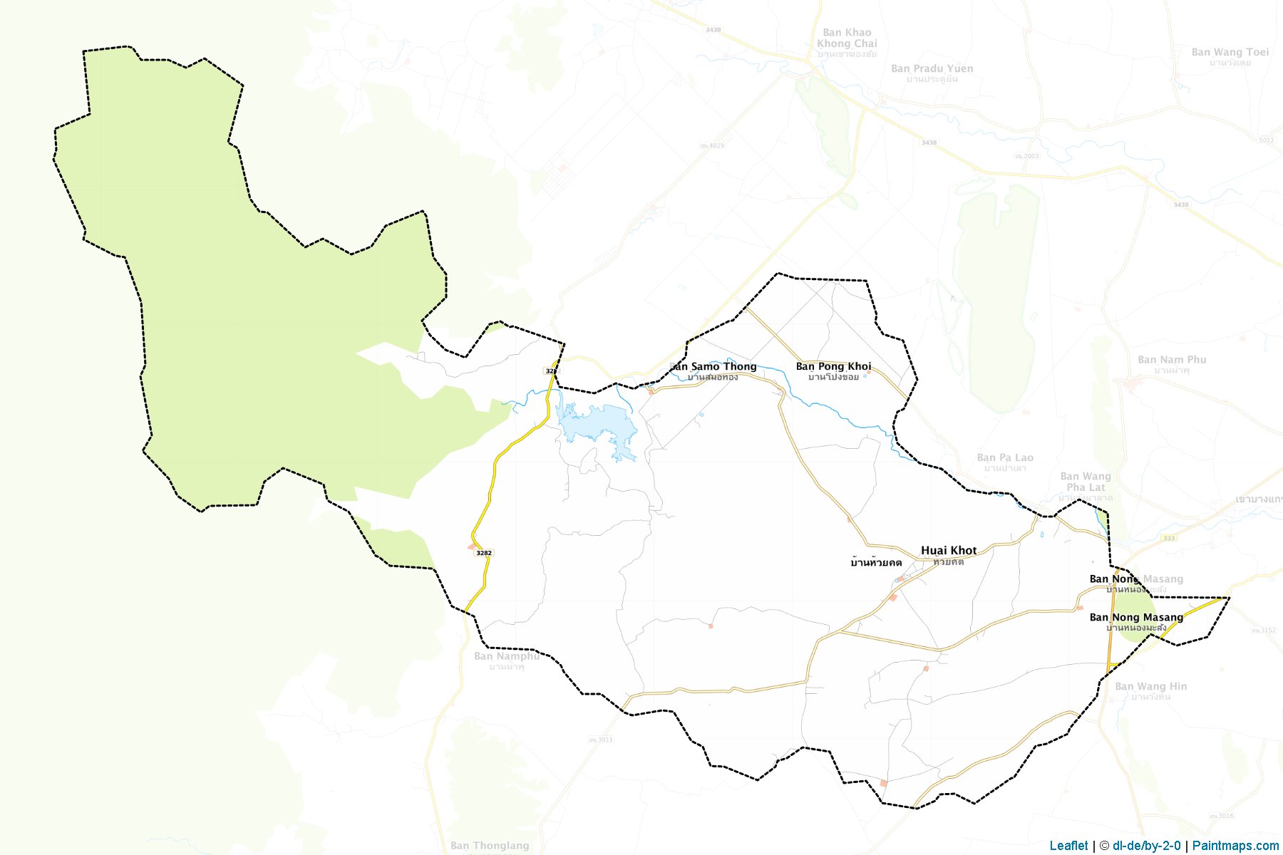 Muestras de recorte de mapas Huai Khot (Uthai Thani)-1