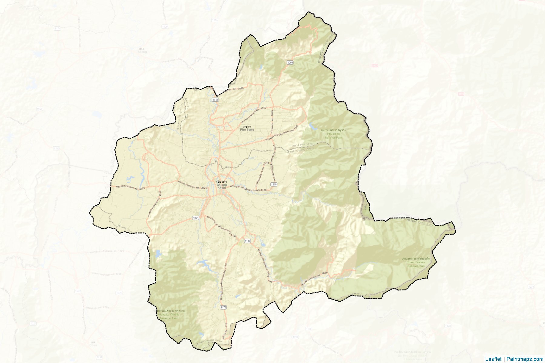 Chiang Kham (Phayao) Map Cropping Samples-2