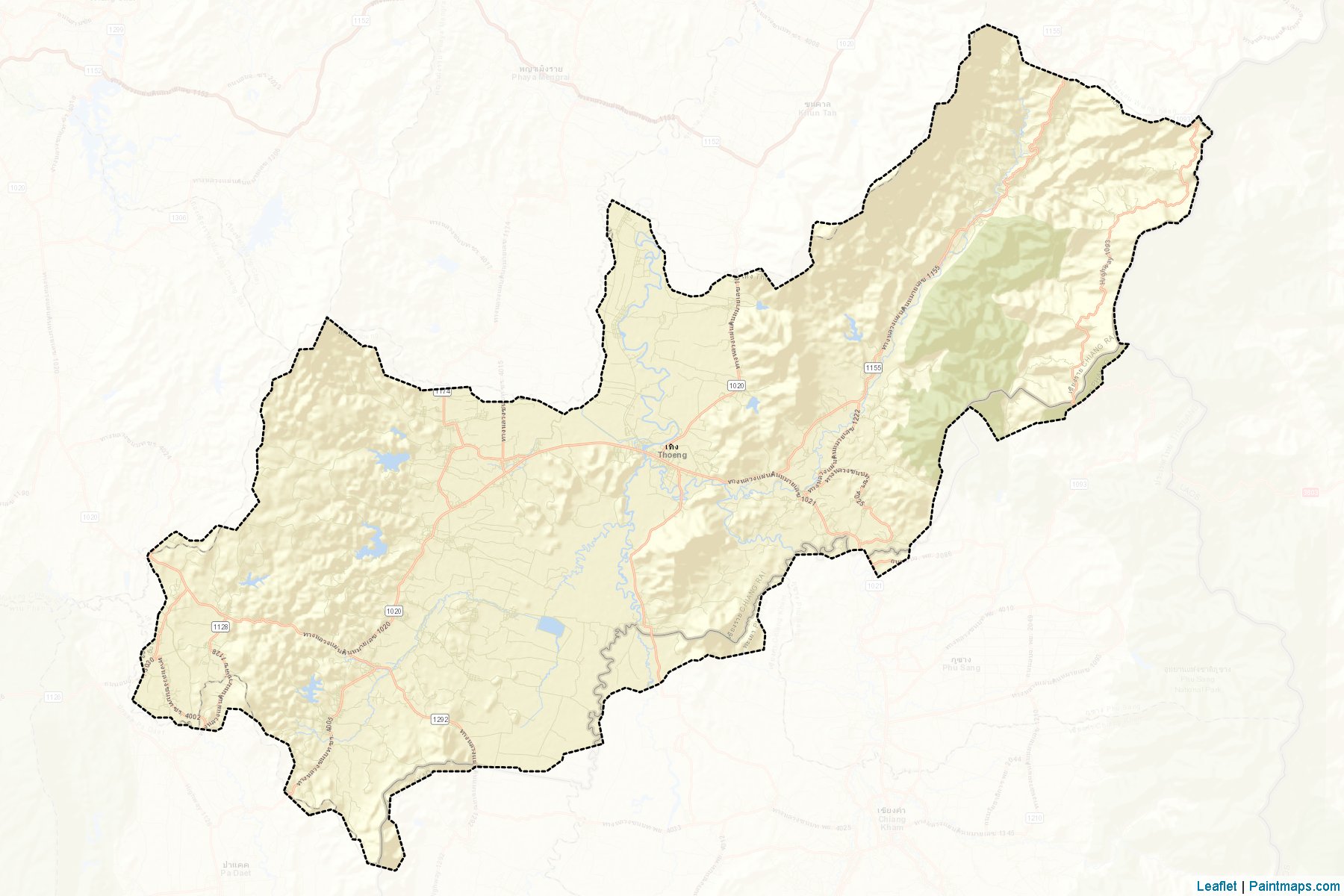 Thoeng (Chiang Rai) Map Cropping Samples-2