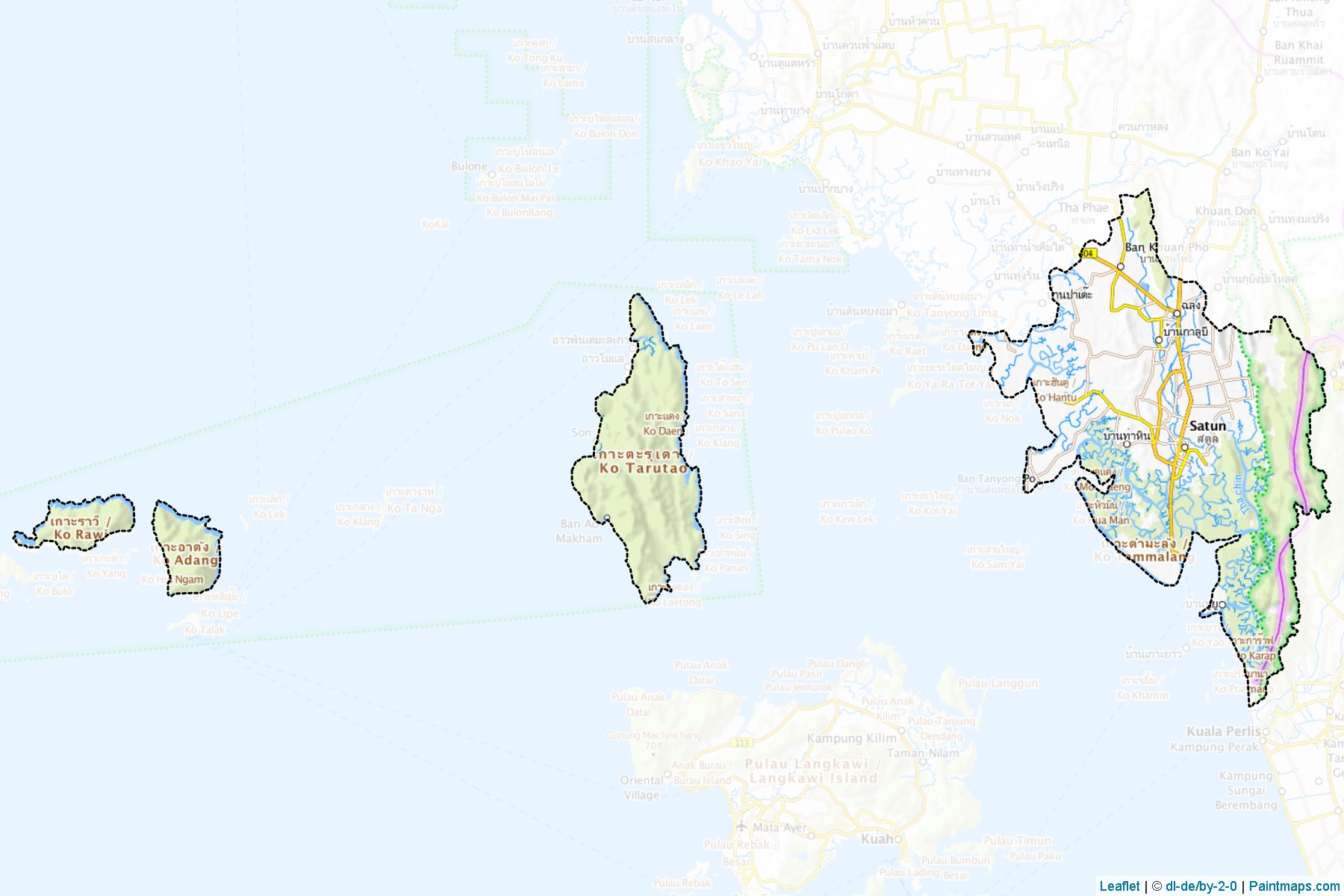 Muang Satun (Satun) Haritası Örnekleri-1