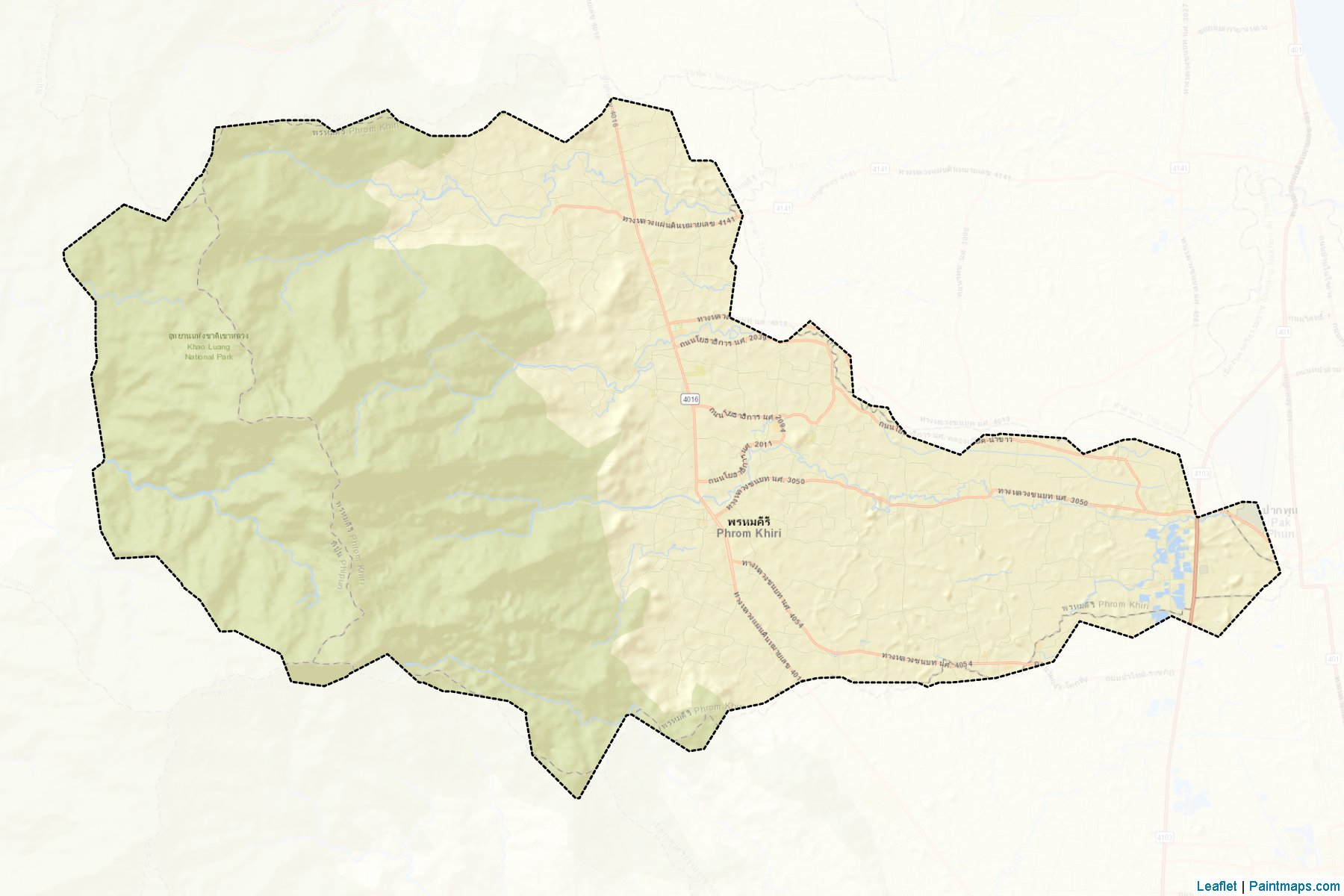 Phrom Khiri (Nakhon Si Thammarat) Map Cropping Samples-2