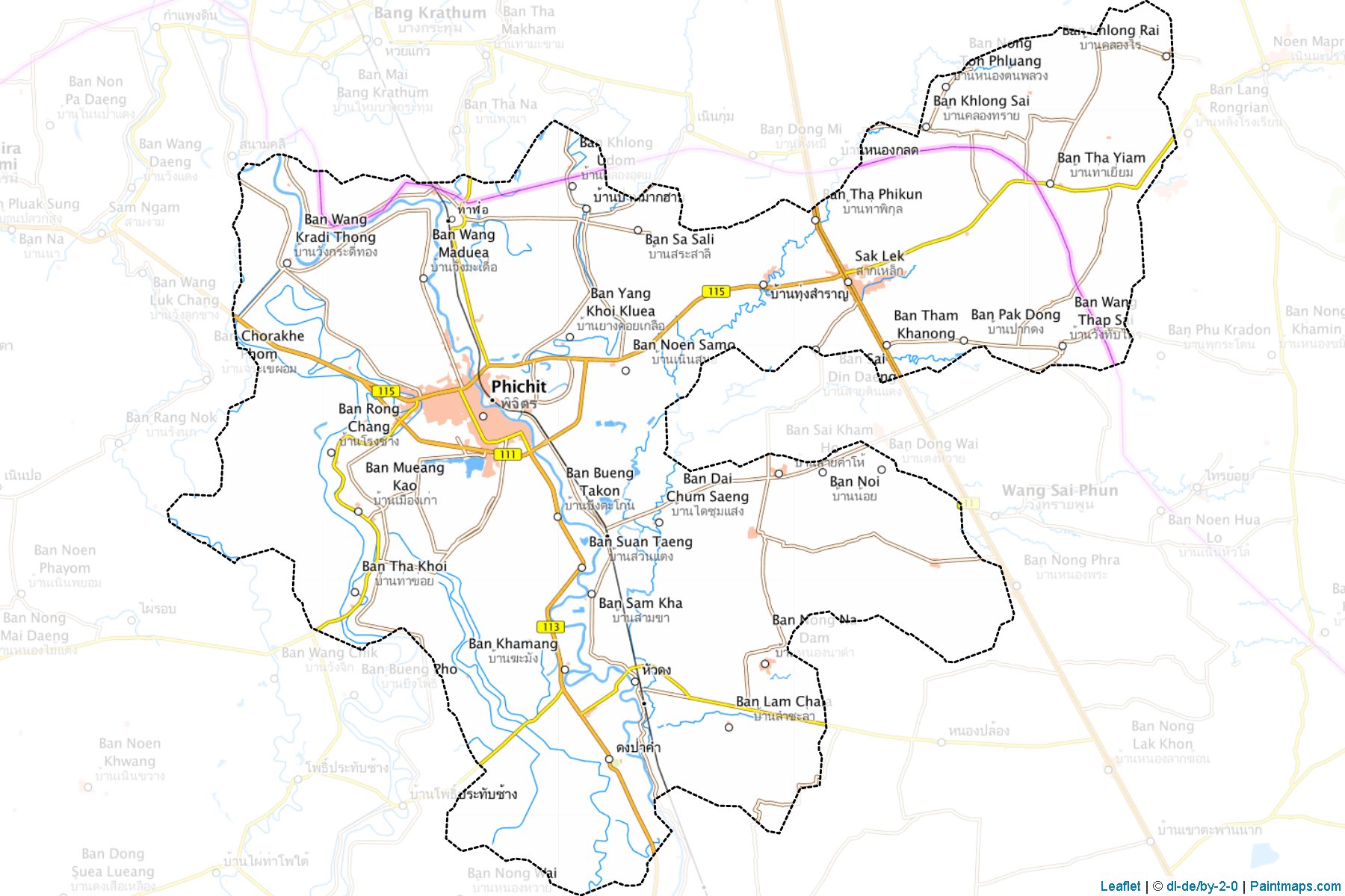 Phichit (Phitsanulok) Map Cropping Samples-1