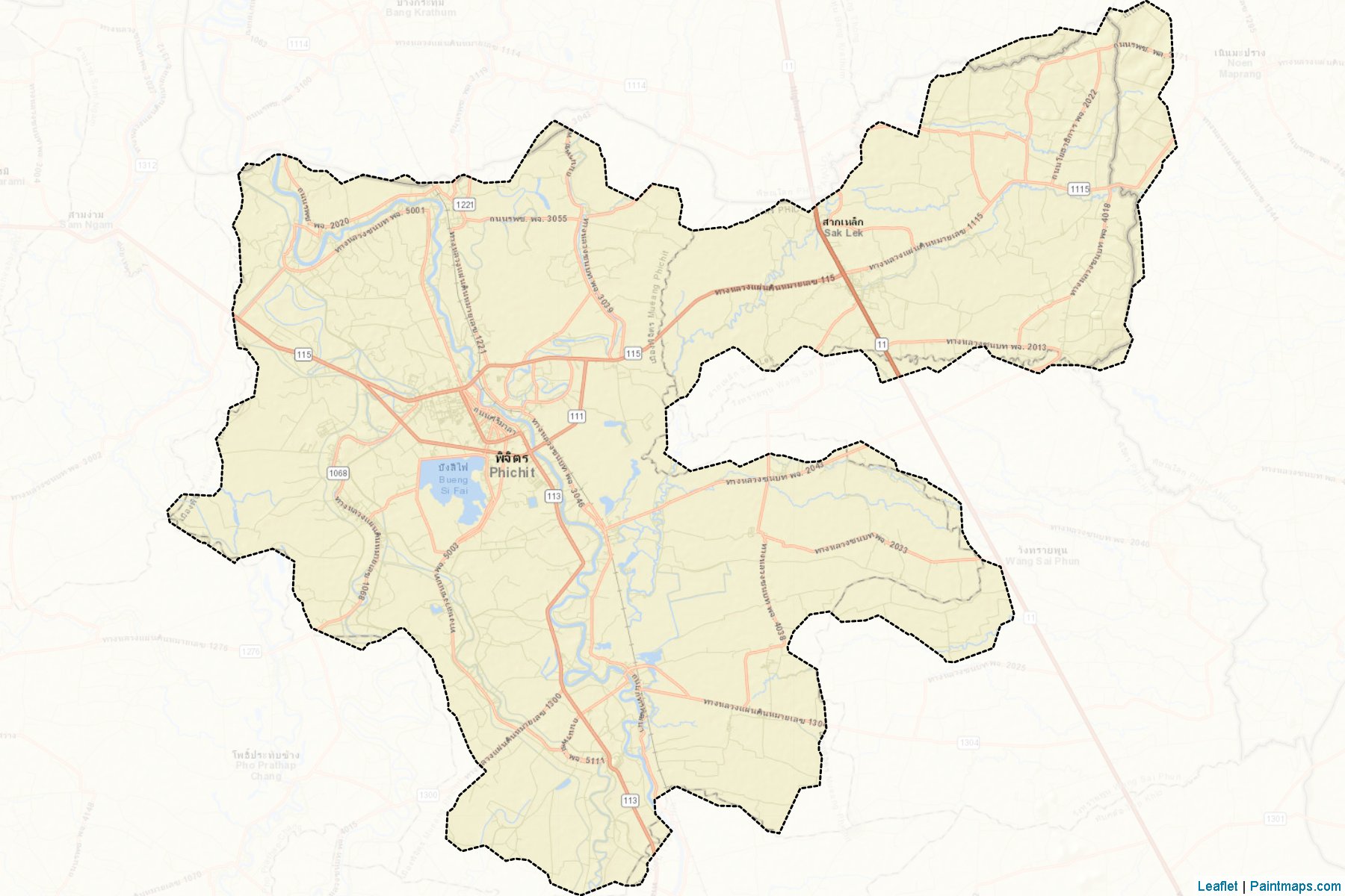 Phichit (Phitsanulok) Map Cropping Samples-2