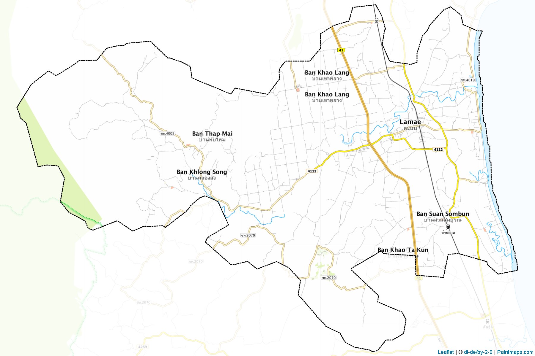 Muestras de recorte de mapas Lamae (Chumphon)-1