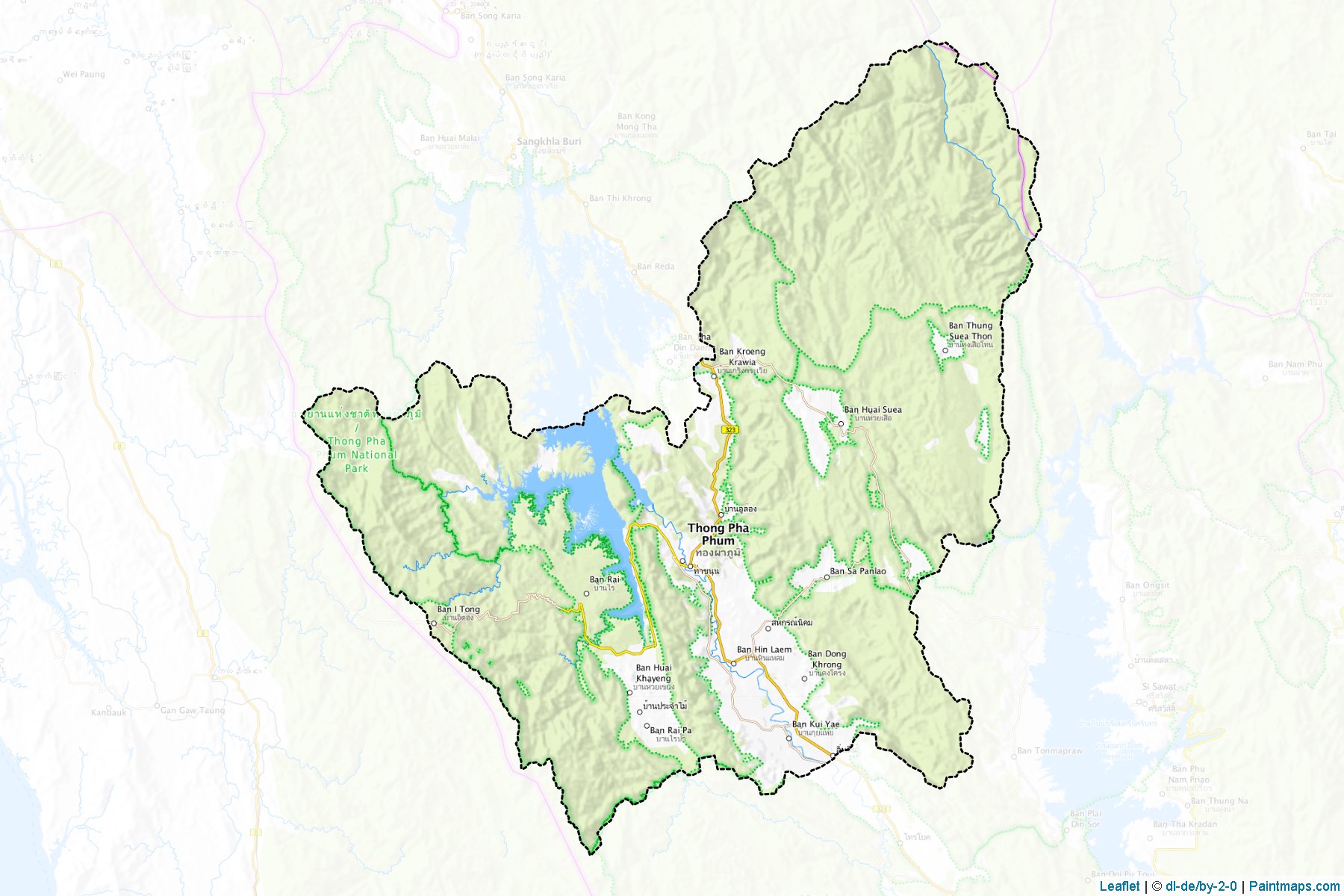 Thong Pha Phum (Kanchanaburi) Map Cropping Samples-1