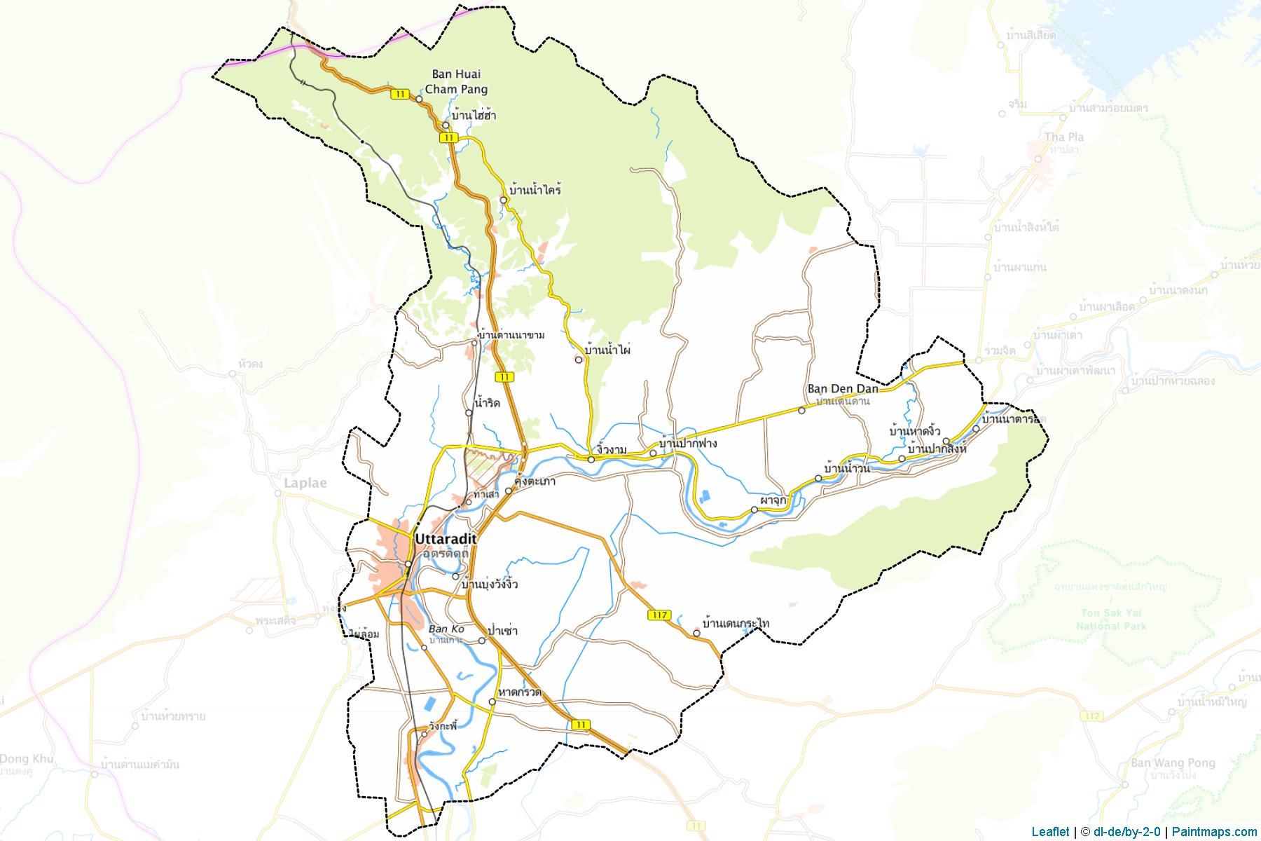 Uttaradit (Uttaradit) Map Cropping Samples-1