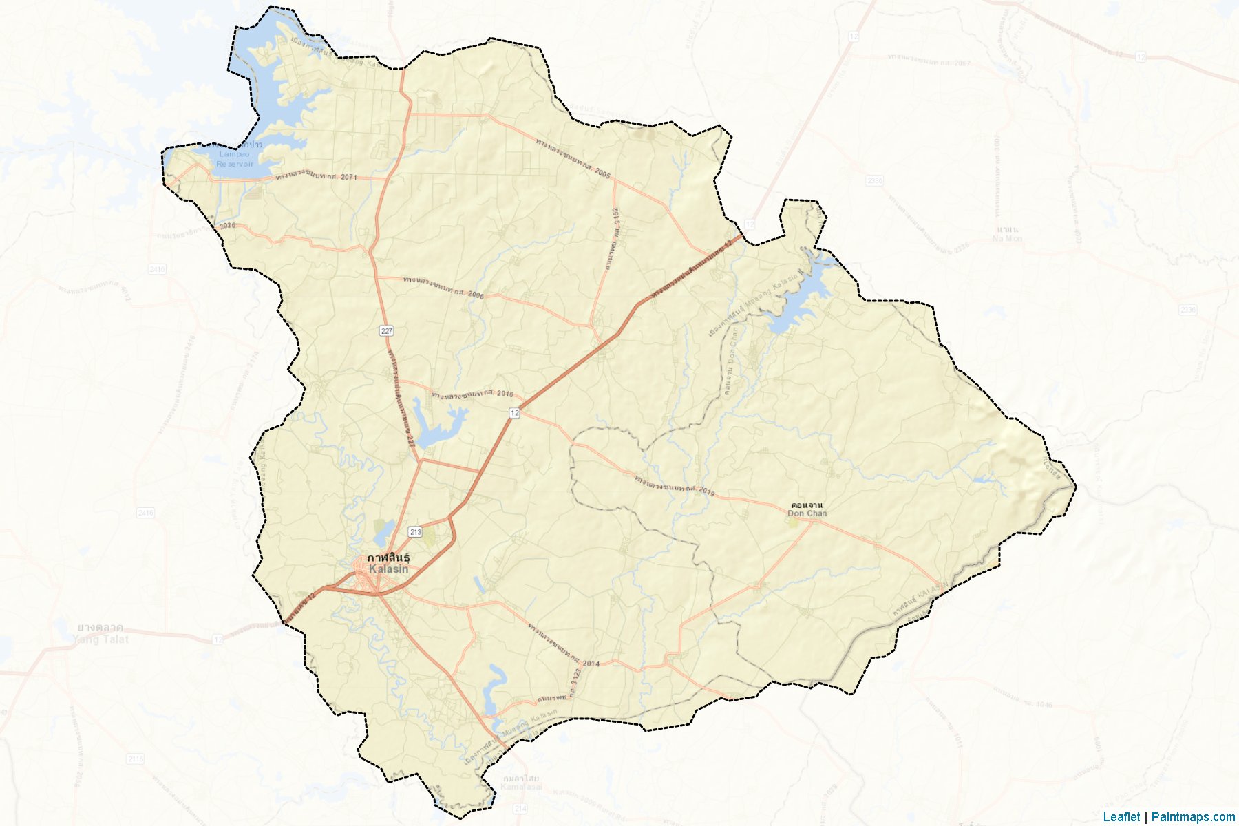 Kalasin (Kalasin) Map Cropping Samples-2