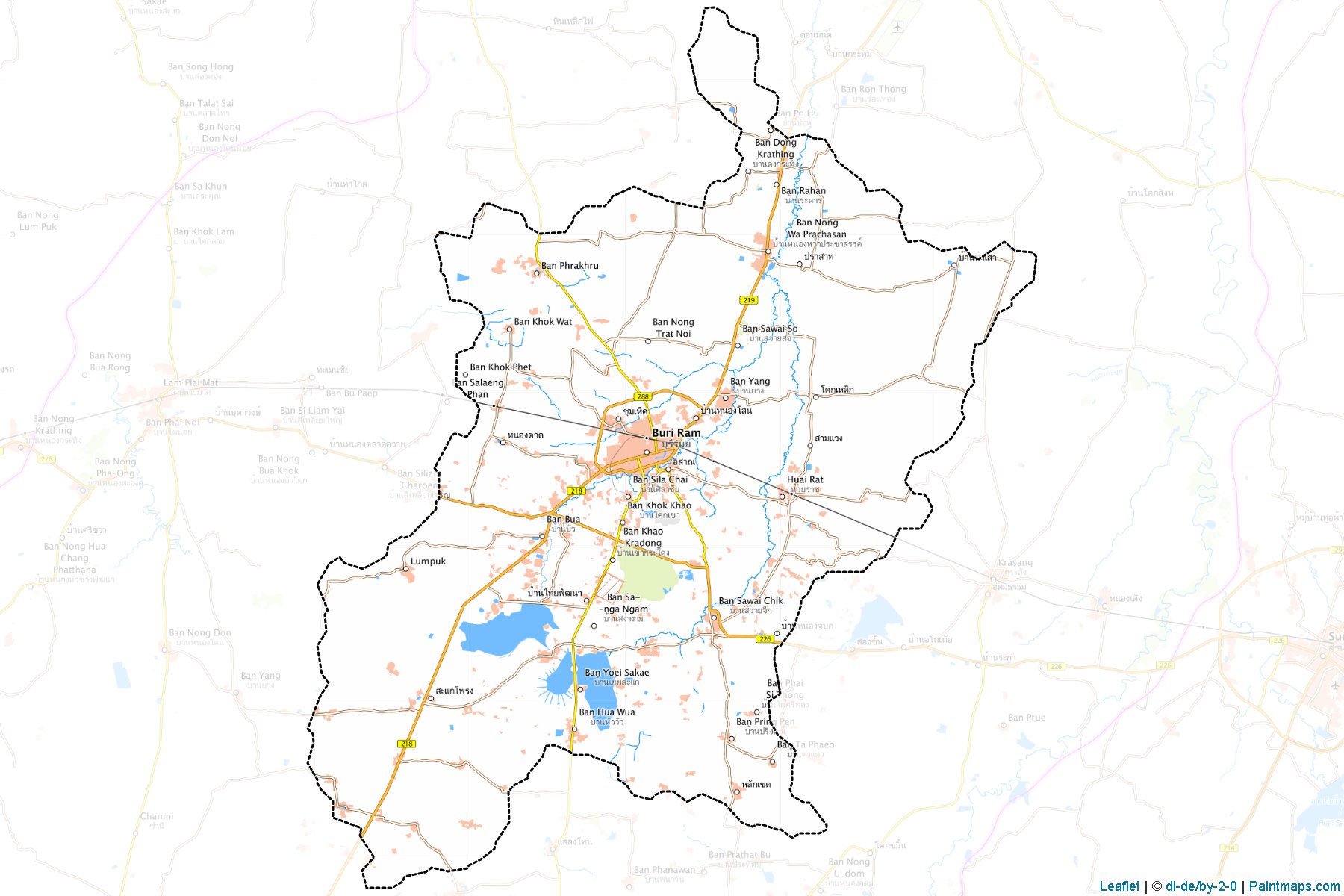 Buri Ram (Buriram) Map Cropping Samples-1