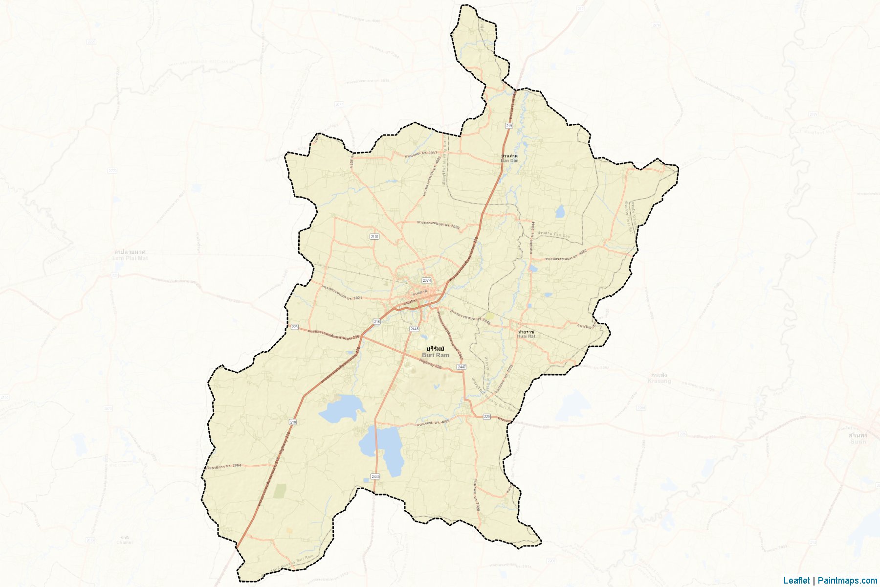 Buri Ram (Buriram) Map Cropping Samples-2