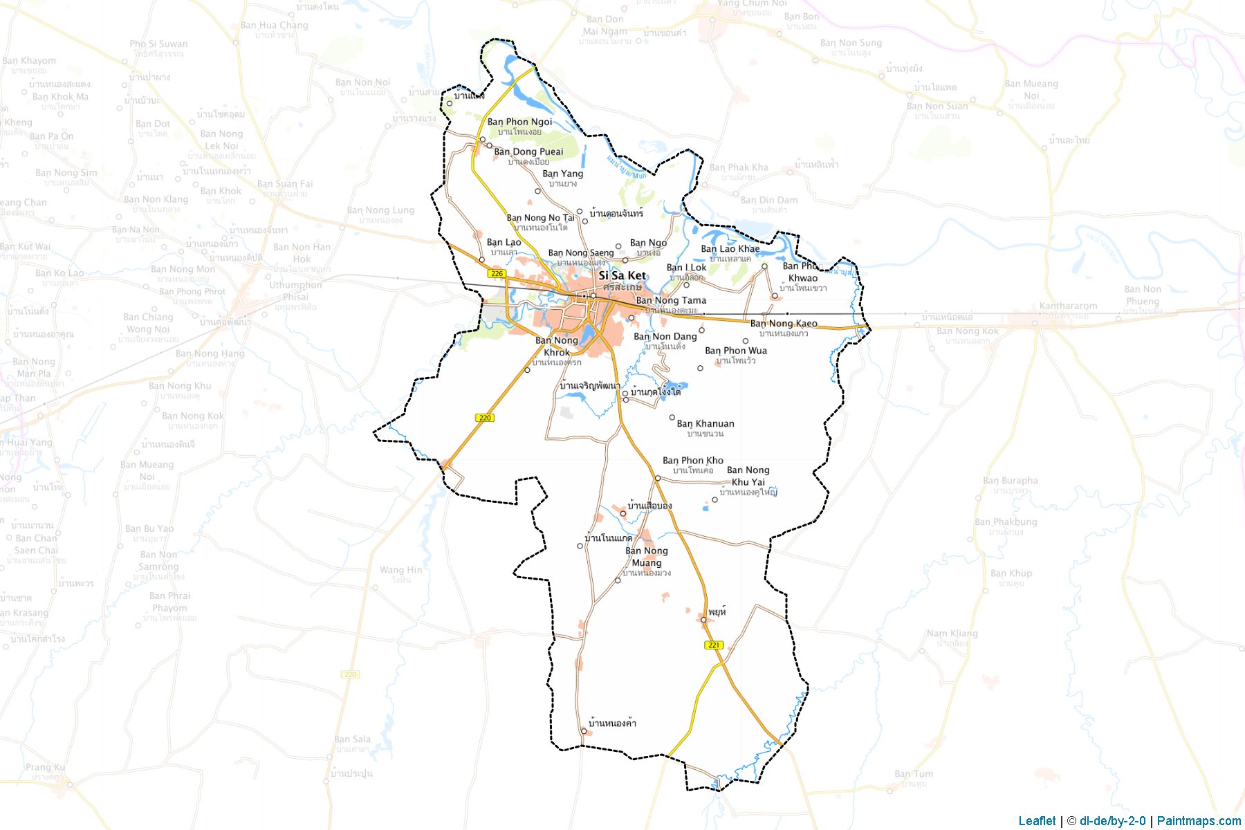 Si Sa Ket (Sisaket) Map Cropping Samples-1