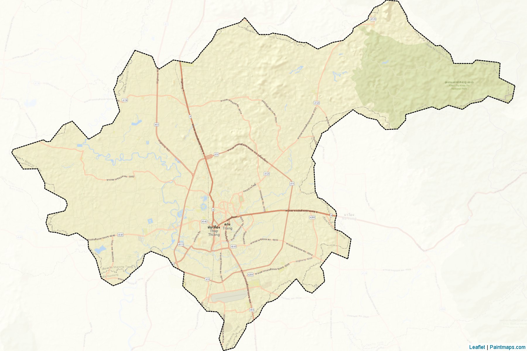 Muestras de recorte de mapas Muang Trang (Trang)-2