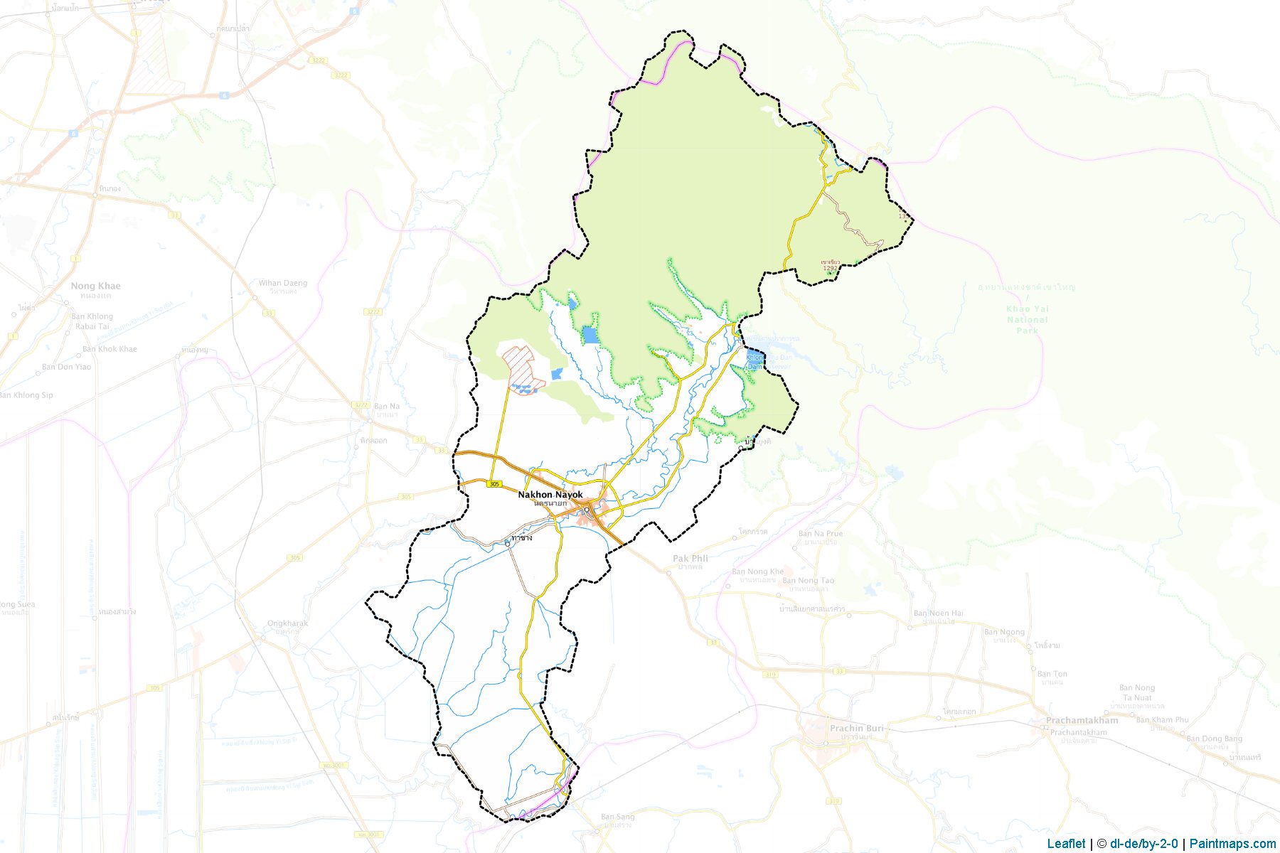 Muang Nakhon Nayok (Nakhon Nayok) Haritası Örnekleri-1