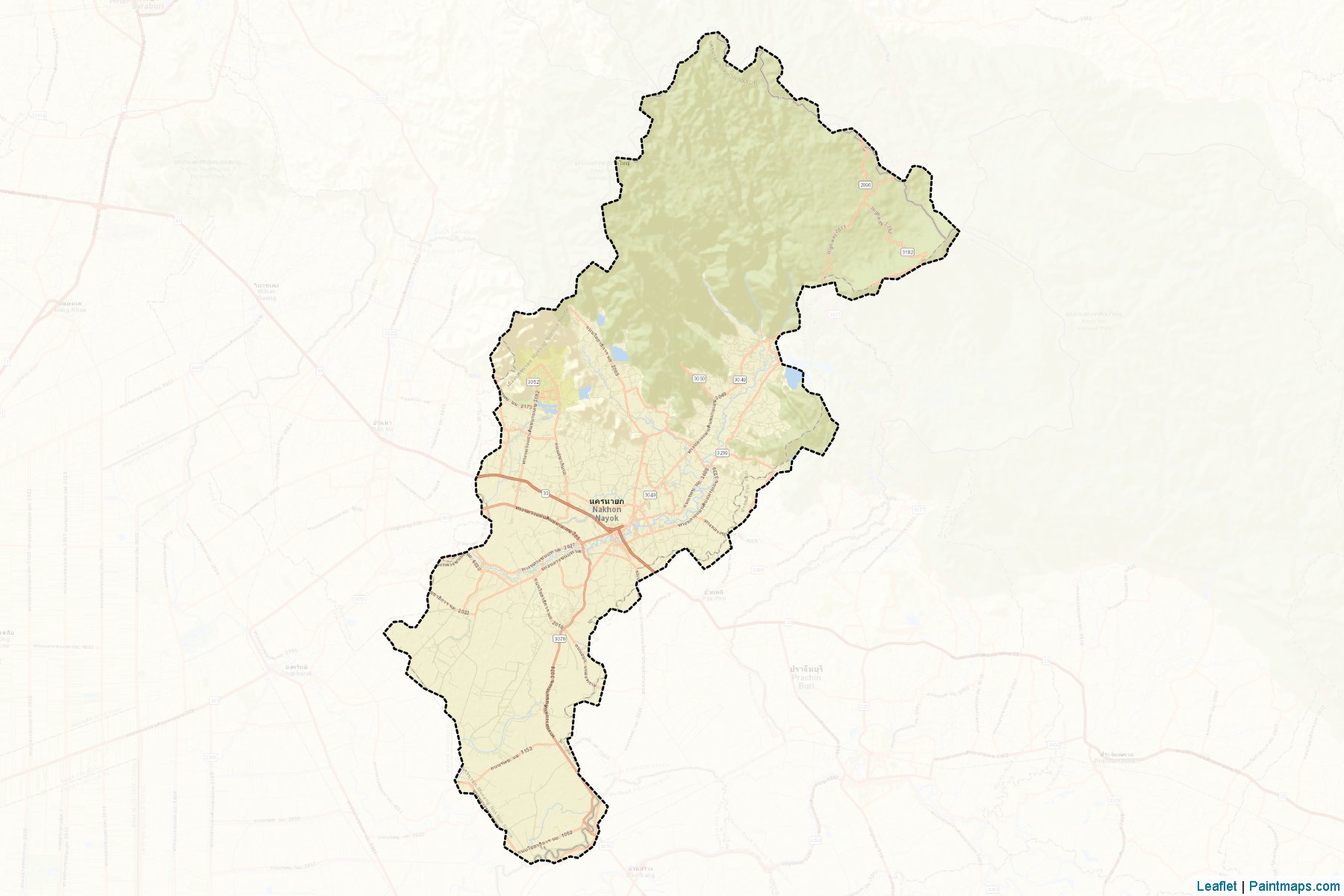 Muang Nakhon Nayok (Nakhon Nayok) Haritası Örnekleri-2