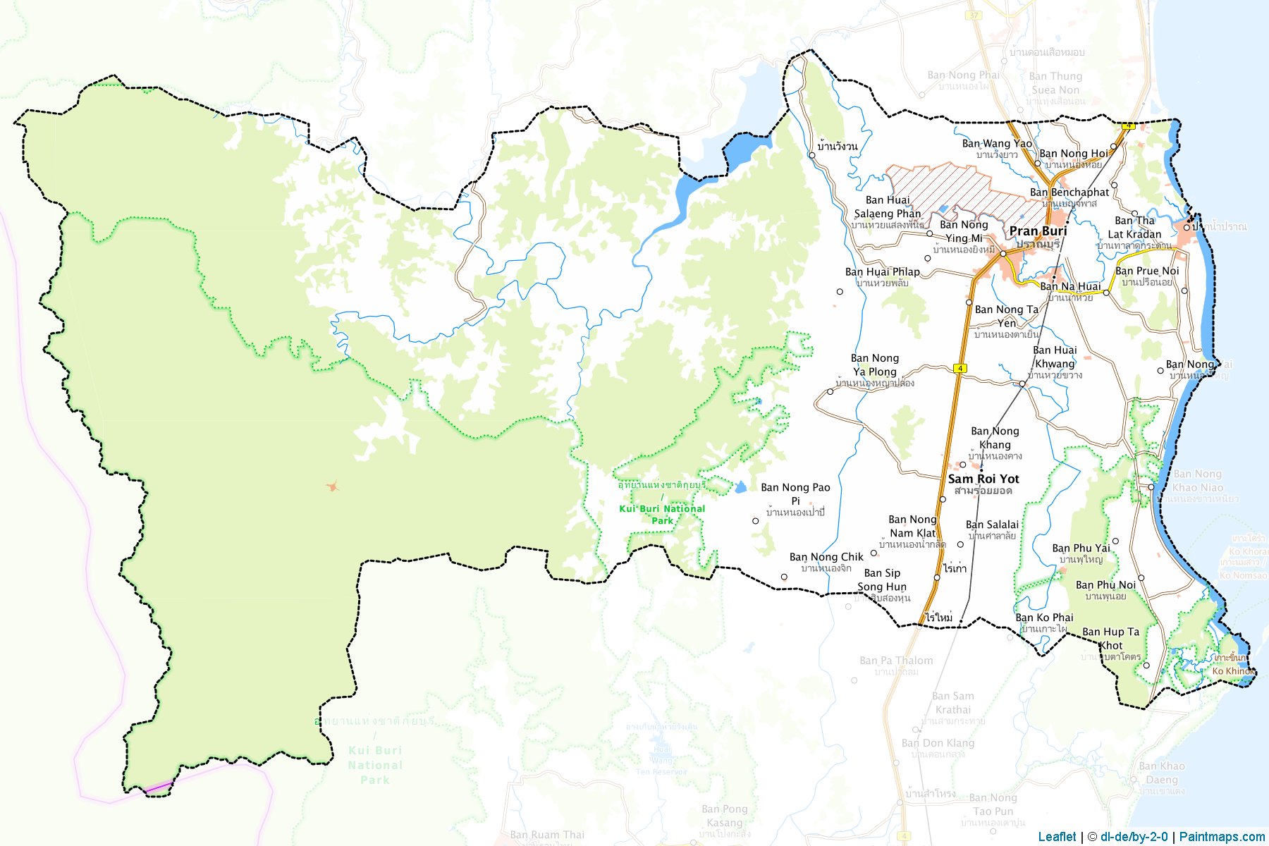 Pran Buri (Prachuap Khiri Khan) Map Cropping Samples-1