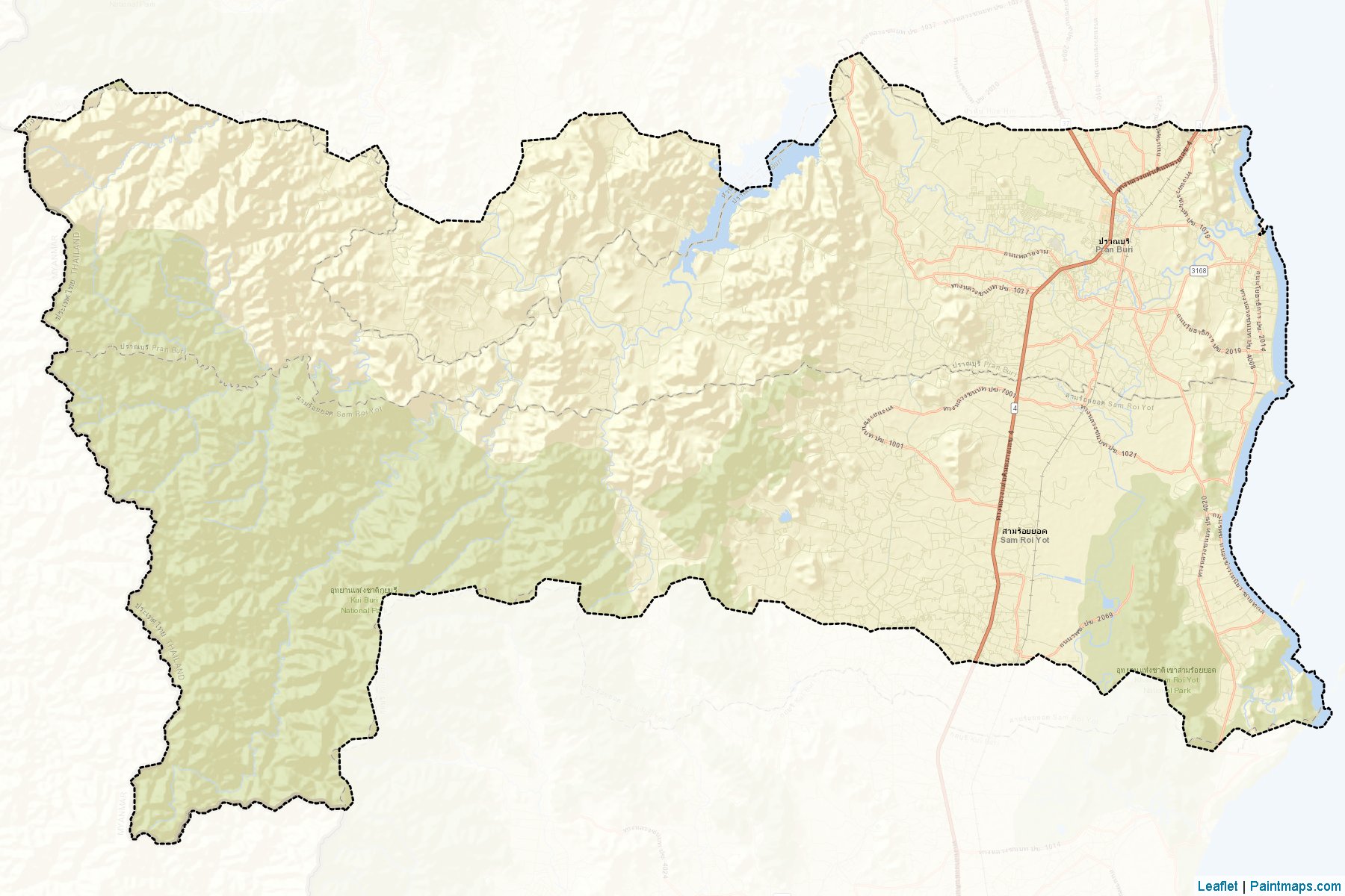 Pran Buri (Prachuap Khiri Khan) Map Cropping Samples-2