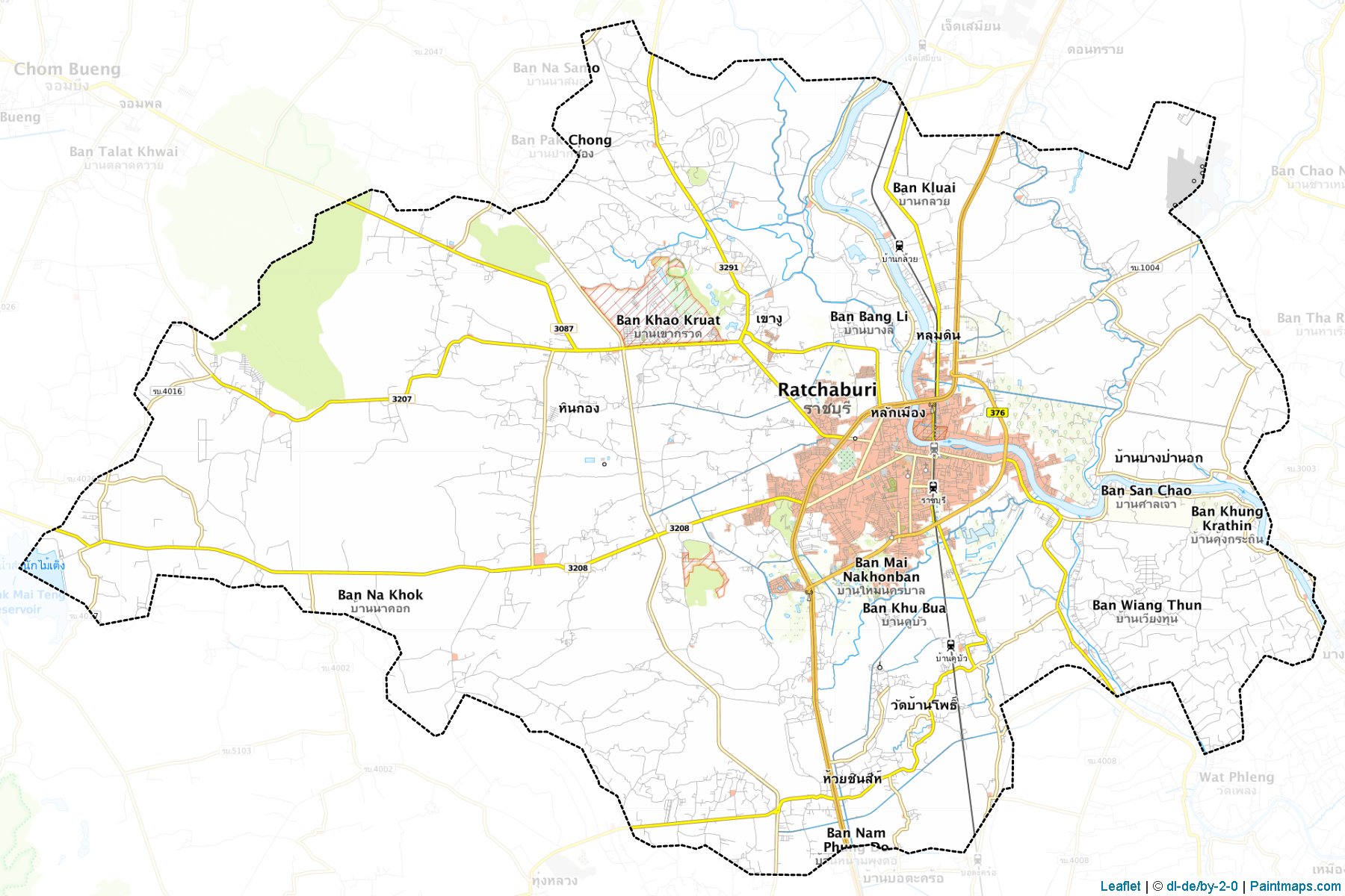 Ratchaburi (Ratchaburi) Map Cropping Samples-1