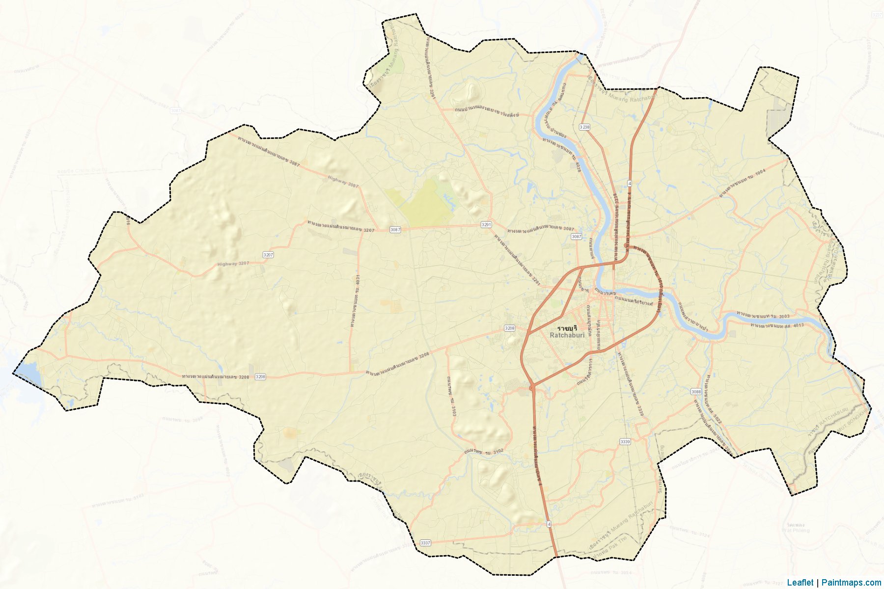 Ratchaburi (Ratchaburi) Map Cropping Samples-2