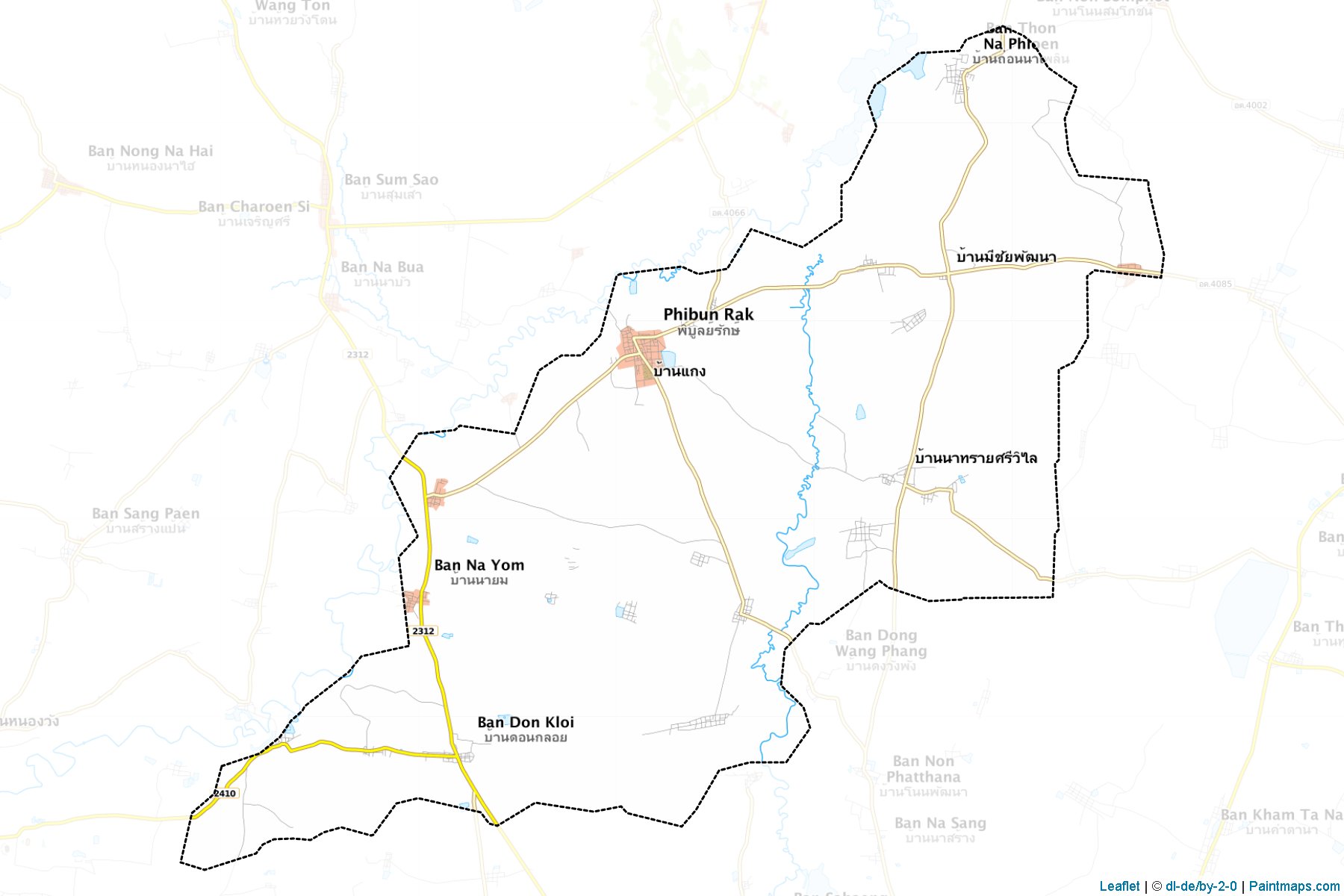 Muestras de recorte de mapas Phibunrak (Udon Thani)-1