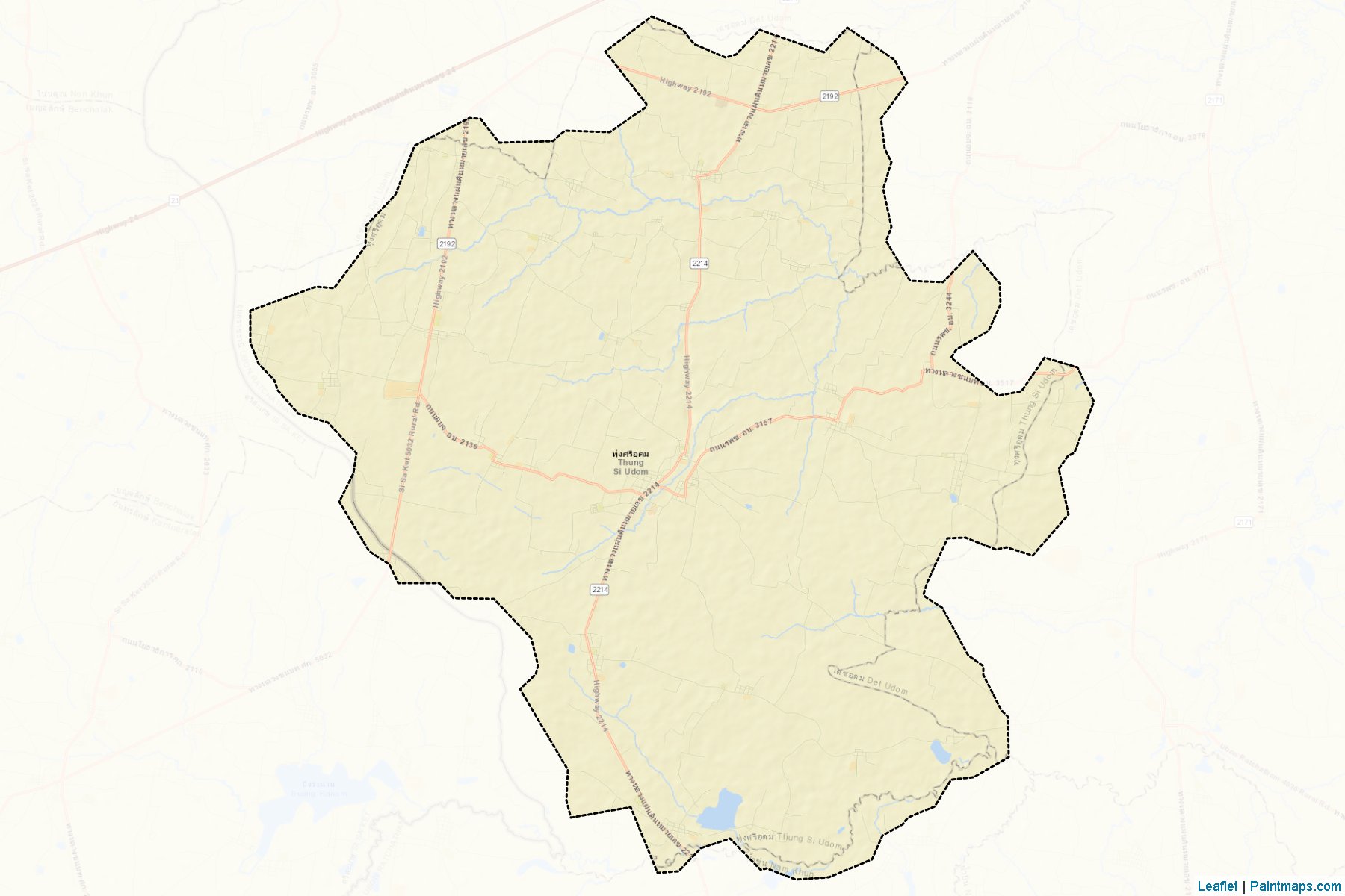 Muestras de recorte de mapas Don Mot Daeng (Ubon Ratchathani)-2