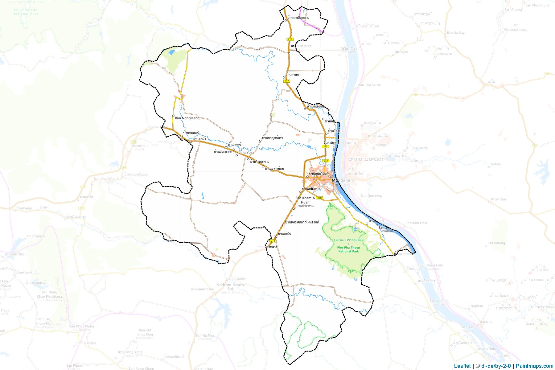 Mukdahan (Mukdahan) Map Cropping Samples-1