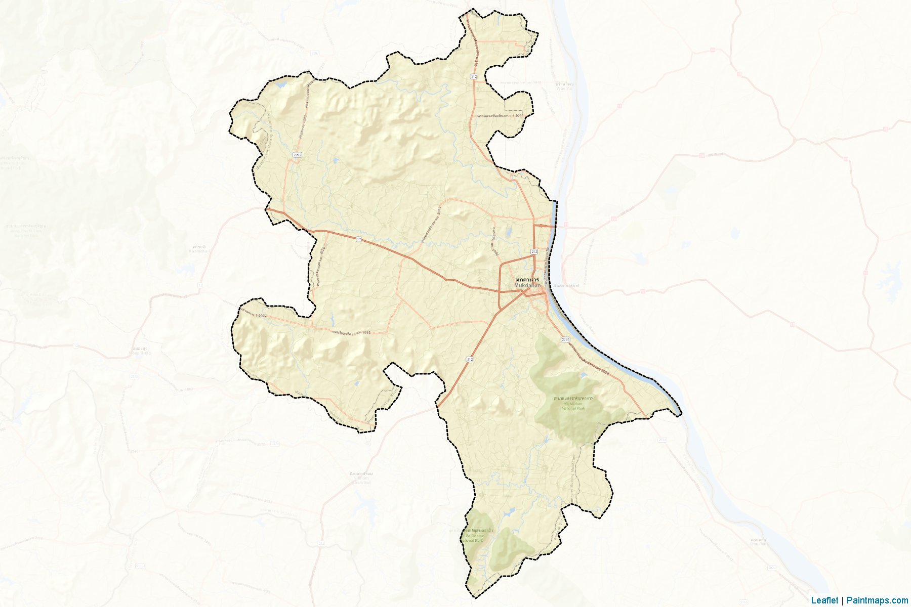 Mukdahan (Mukdahan) Map Cropping Samples-2