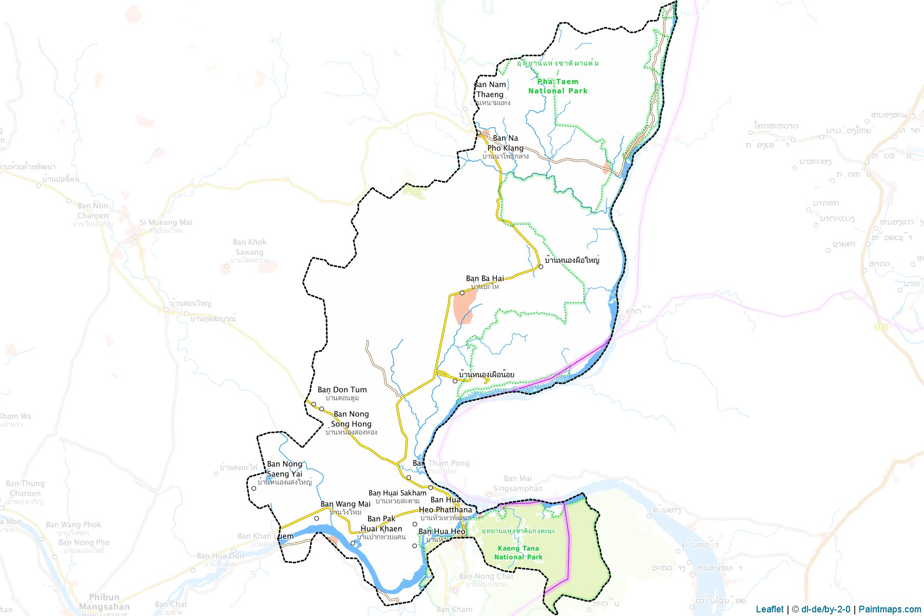 Khong Chiam (Ubon Ratchathani) Map Cropping Samples-1