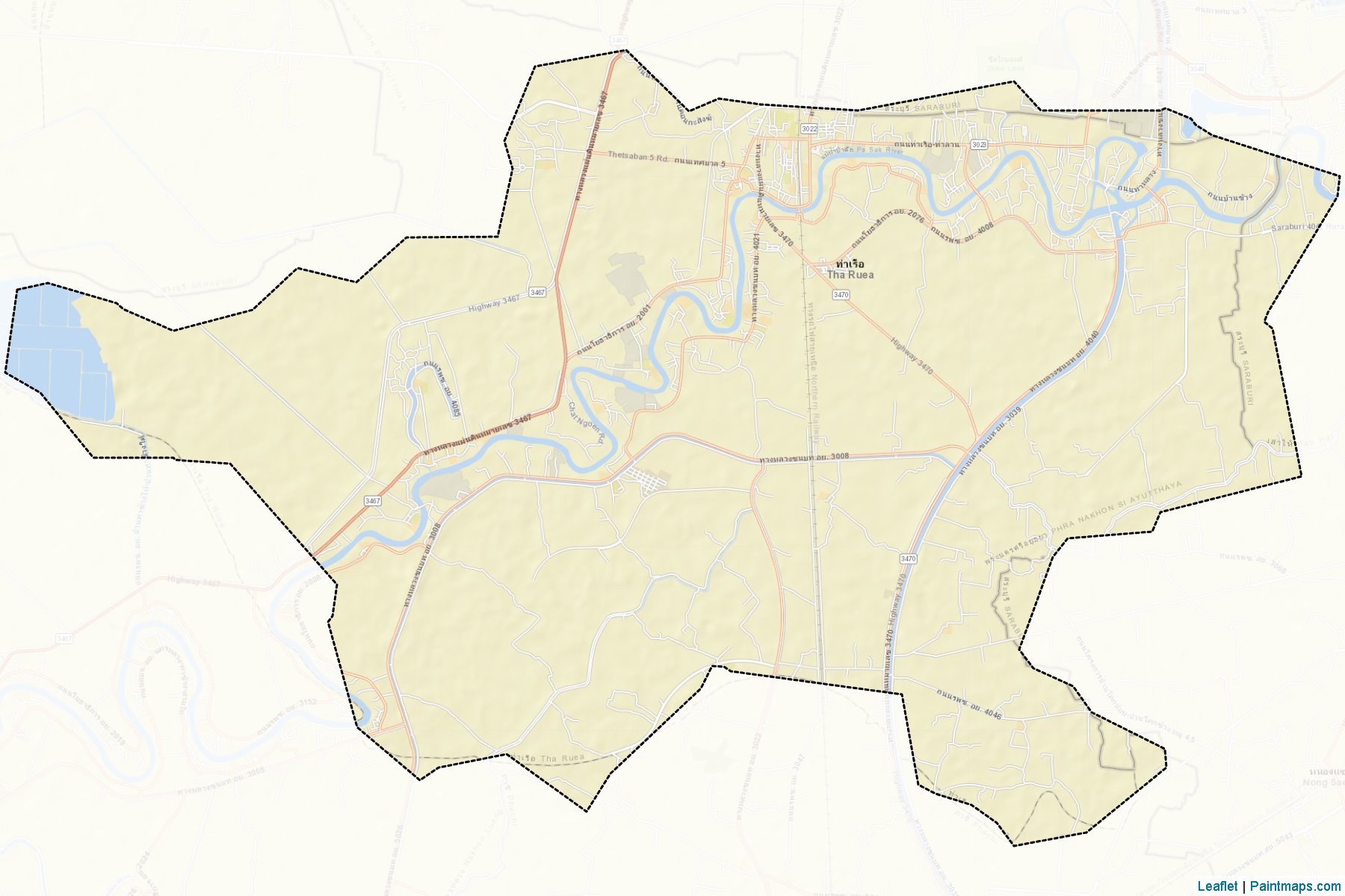 Tha Ruea (Phra Nakhon Si Ayutthaya) Map Cropping Samples-2