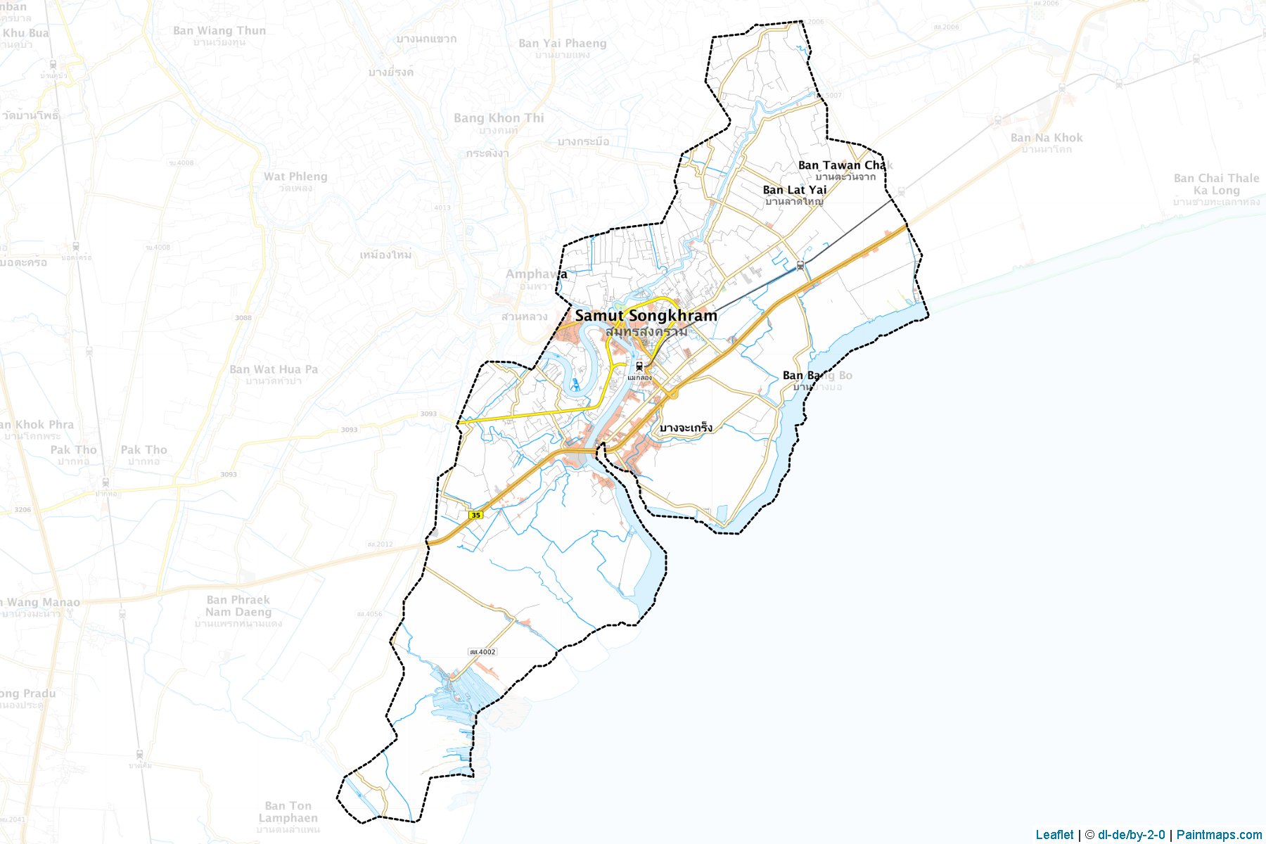 Samut Songkhram (Samut Songkhran) Map Cropping Samples-1