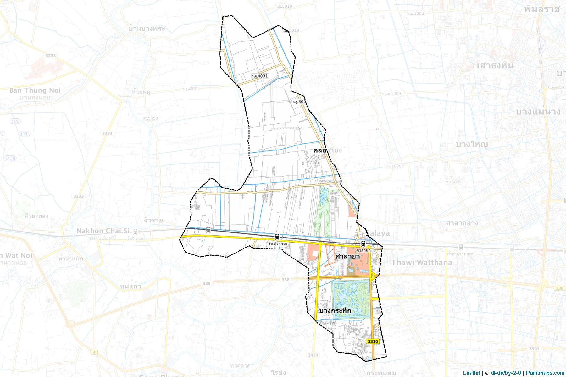 Phutthamonthon (Nathon Pathon) Map Cropping Samples-1