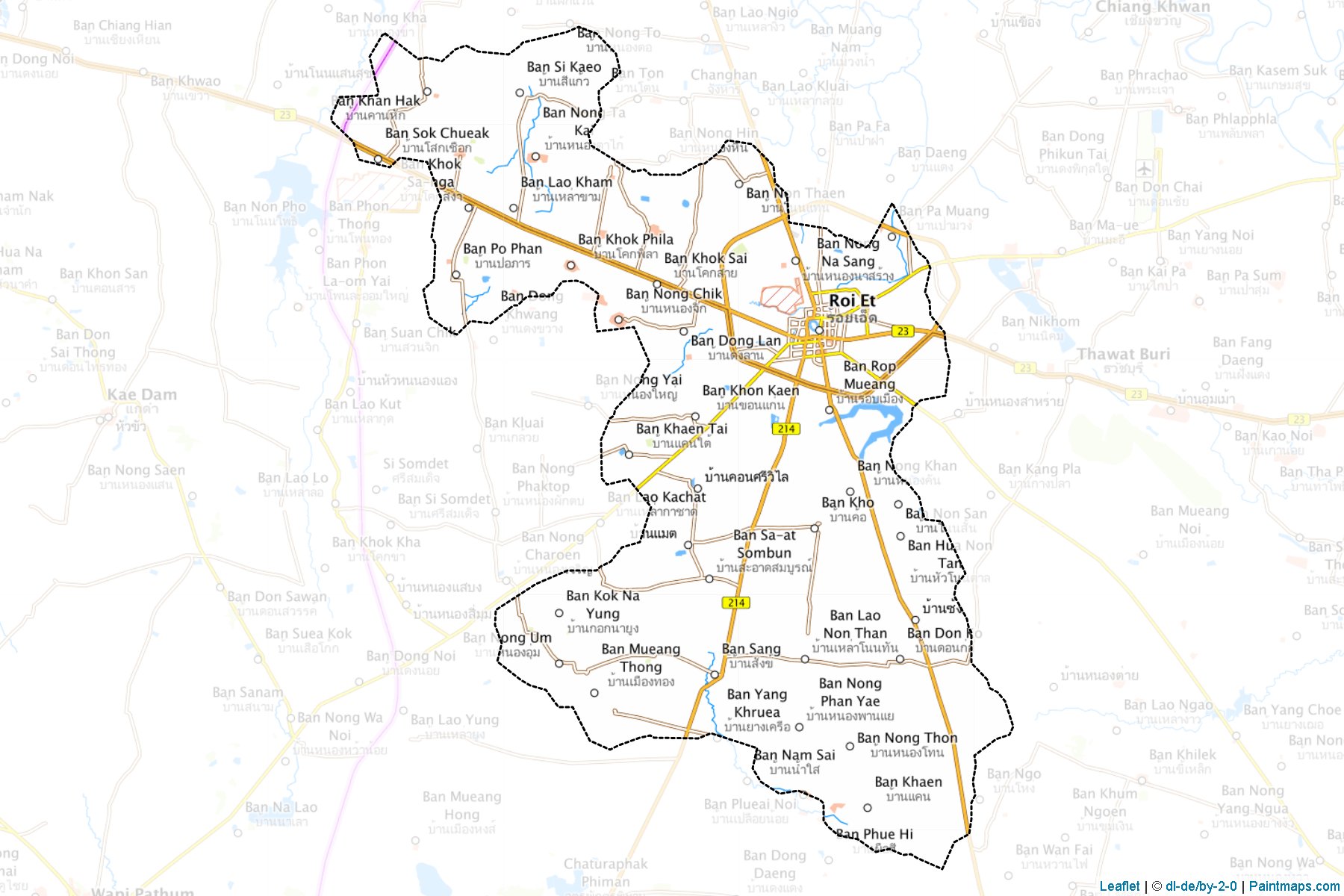 Roi Et (Roi Et) Map Cropping Samples-1