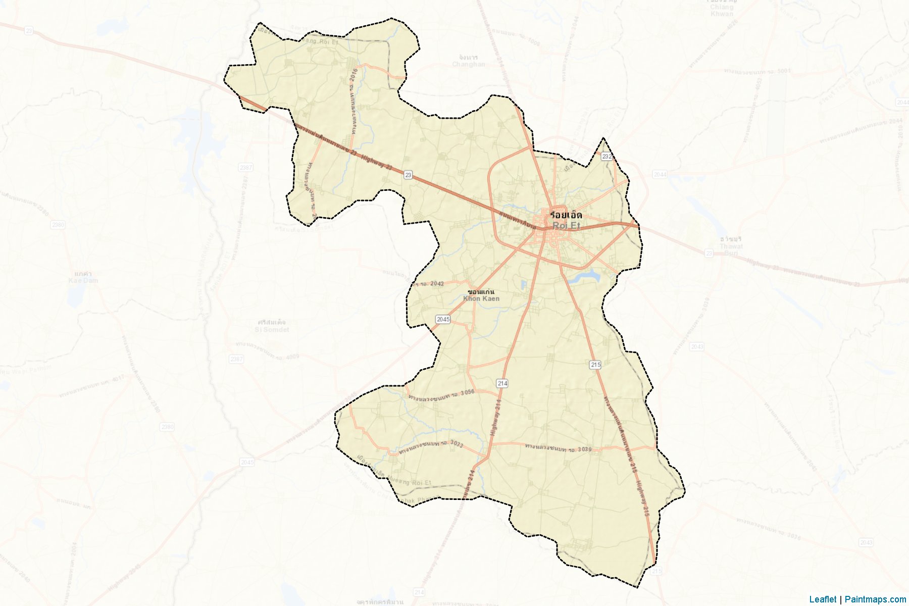 Roi Et (Roi Et) Map Cropping Samples-2