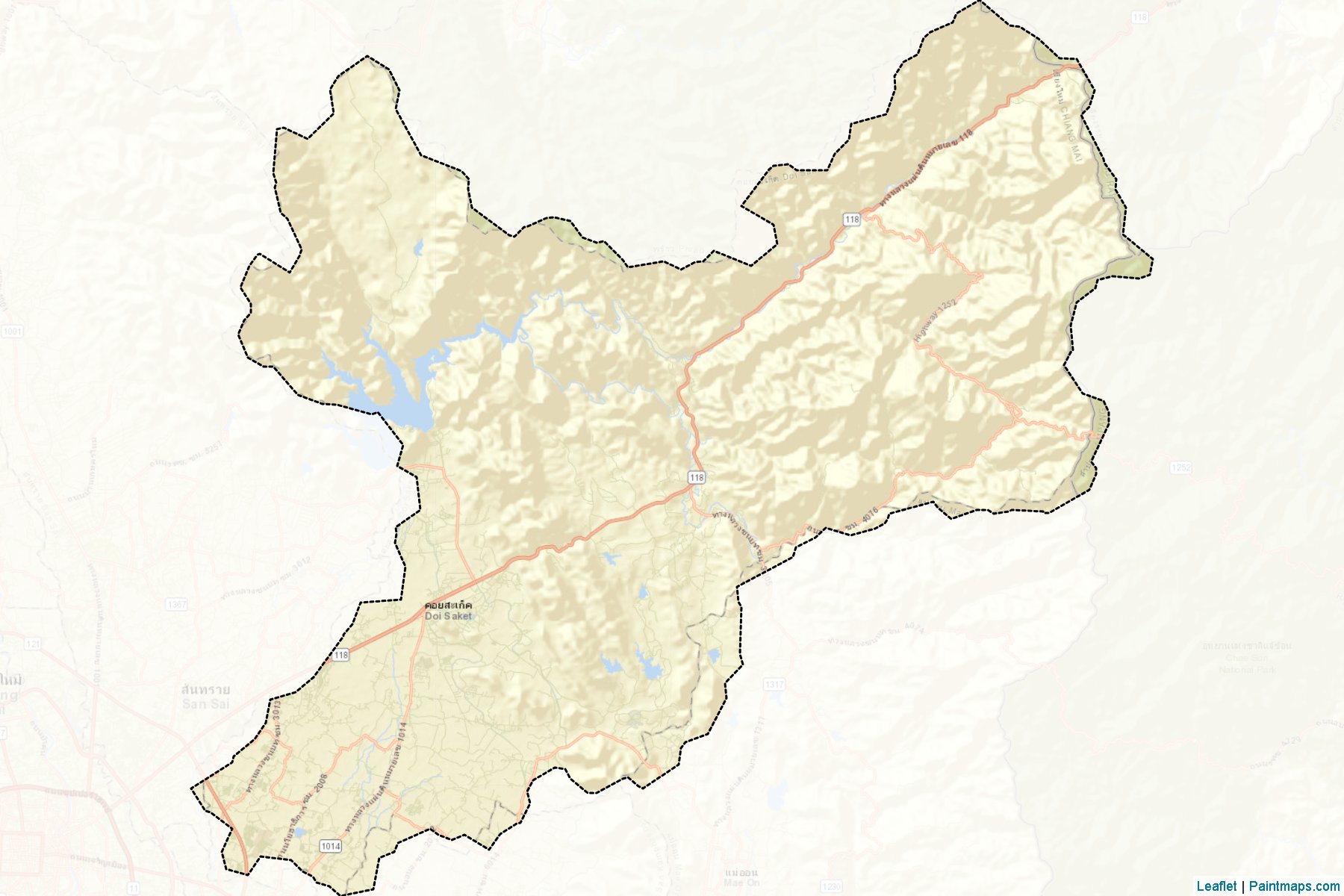 Muestras de recorte de mapas Doi Saket (Chiang Mai)-2