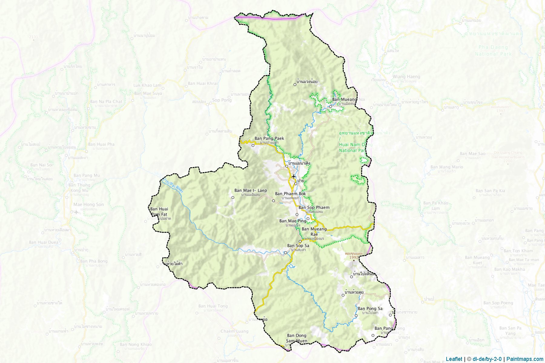 Pai (Mae Hong Son) Map Cropping Samples-1