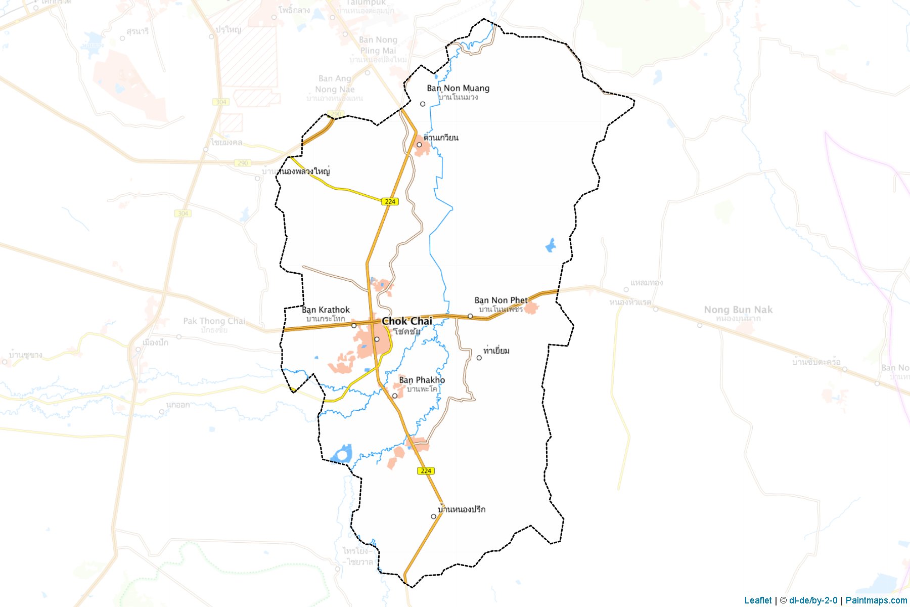 Muestras de recorte de mapas Chok Chai (Nakhon Ratchasima)-1