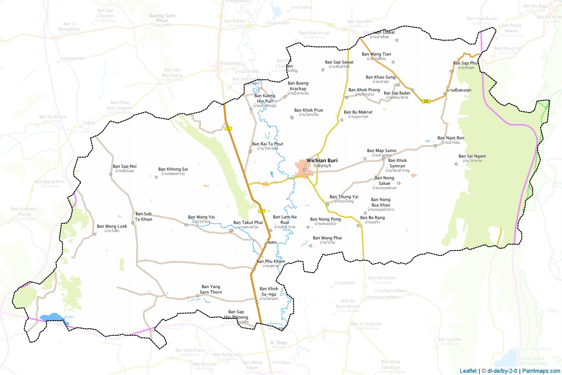 Muestras de recorte de mapas Wichian Buri (Phetchabun)-1